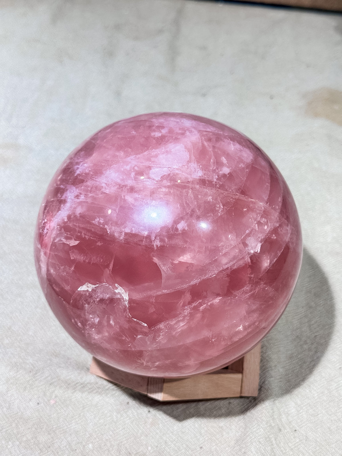 High Grade Rose Quartz Sphere