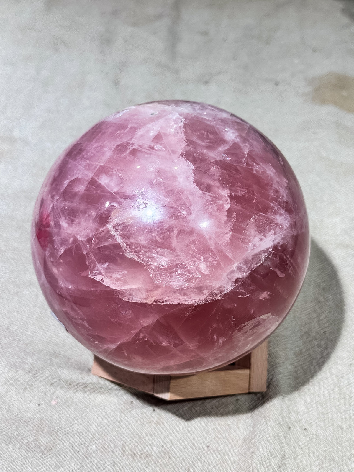 High Grade Rose Quartz Sphere