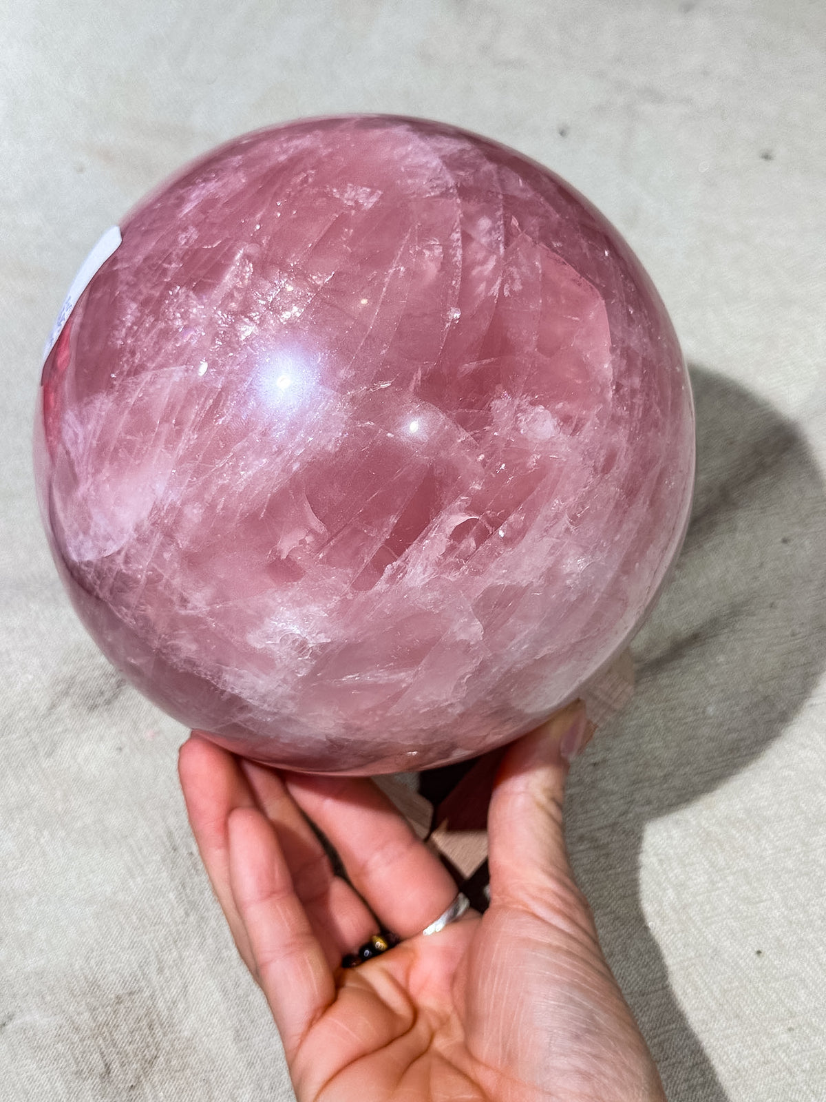 High Grade Rose Quartz Sphere