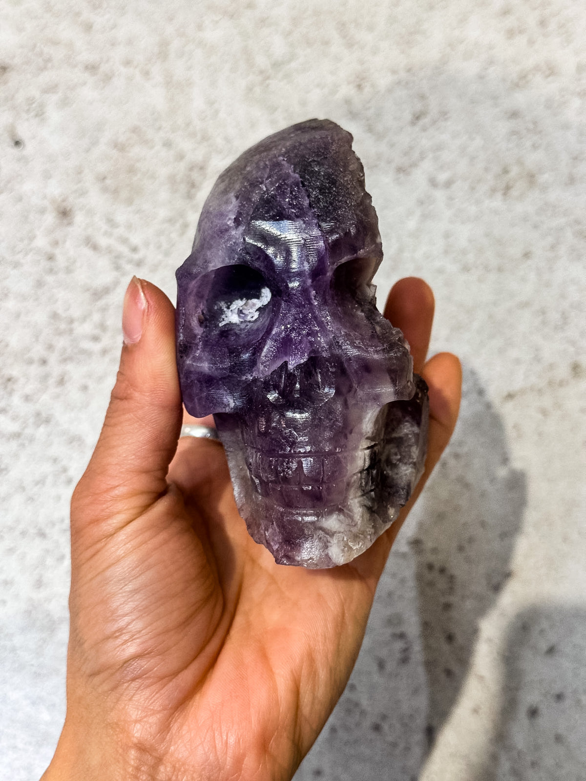 Cluster Fluorite Skull