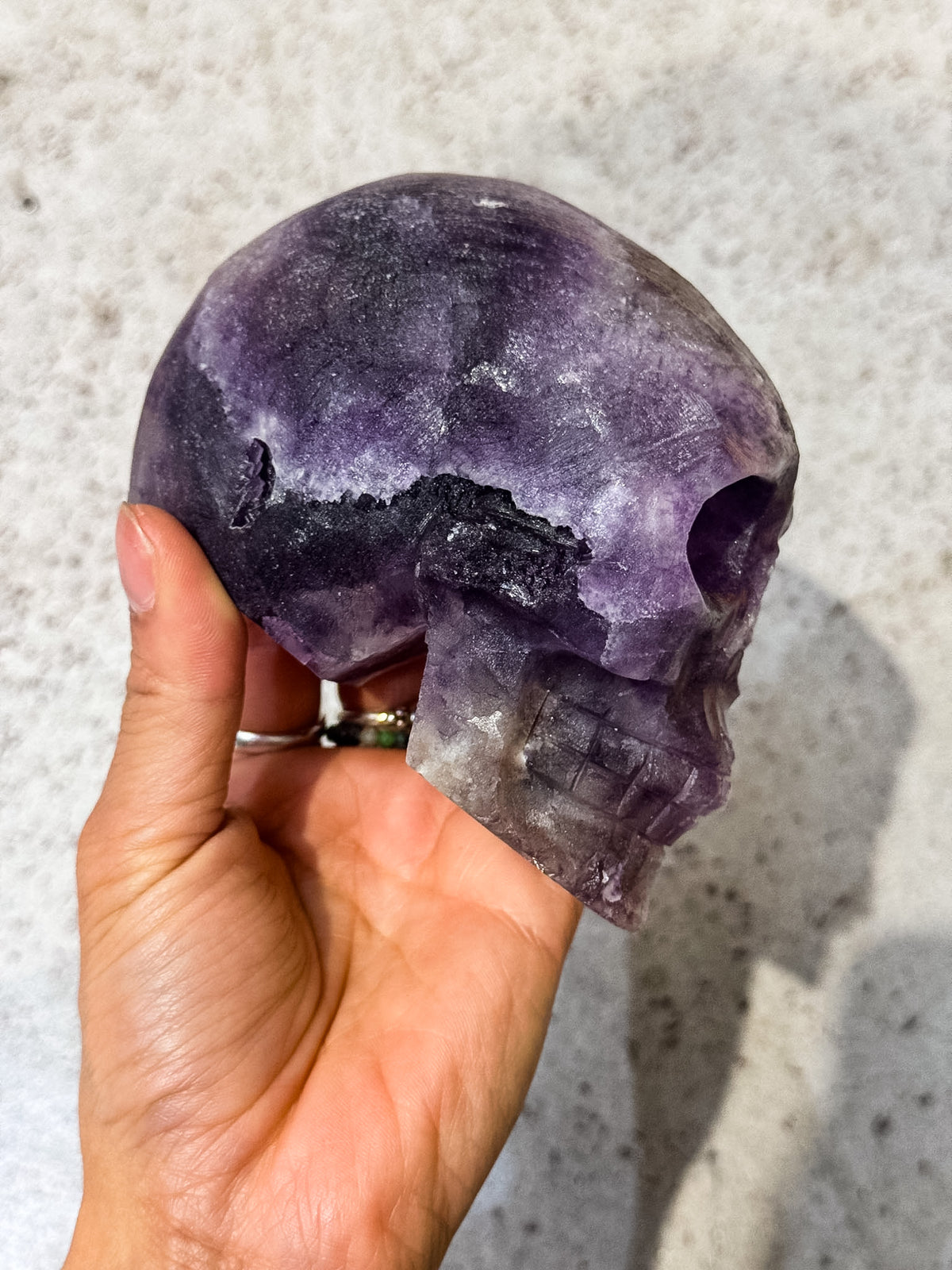 Cluster Fluorite Skull