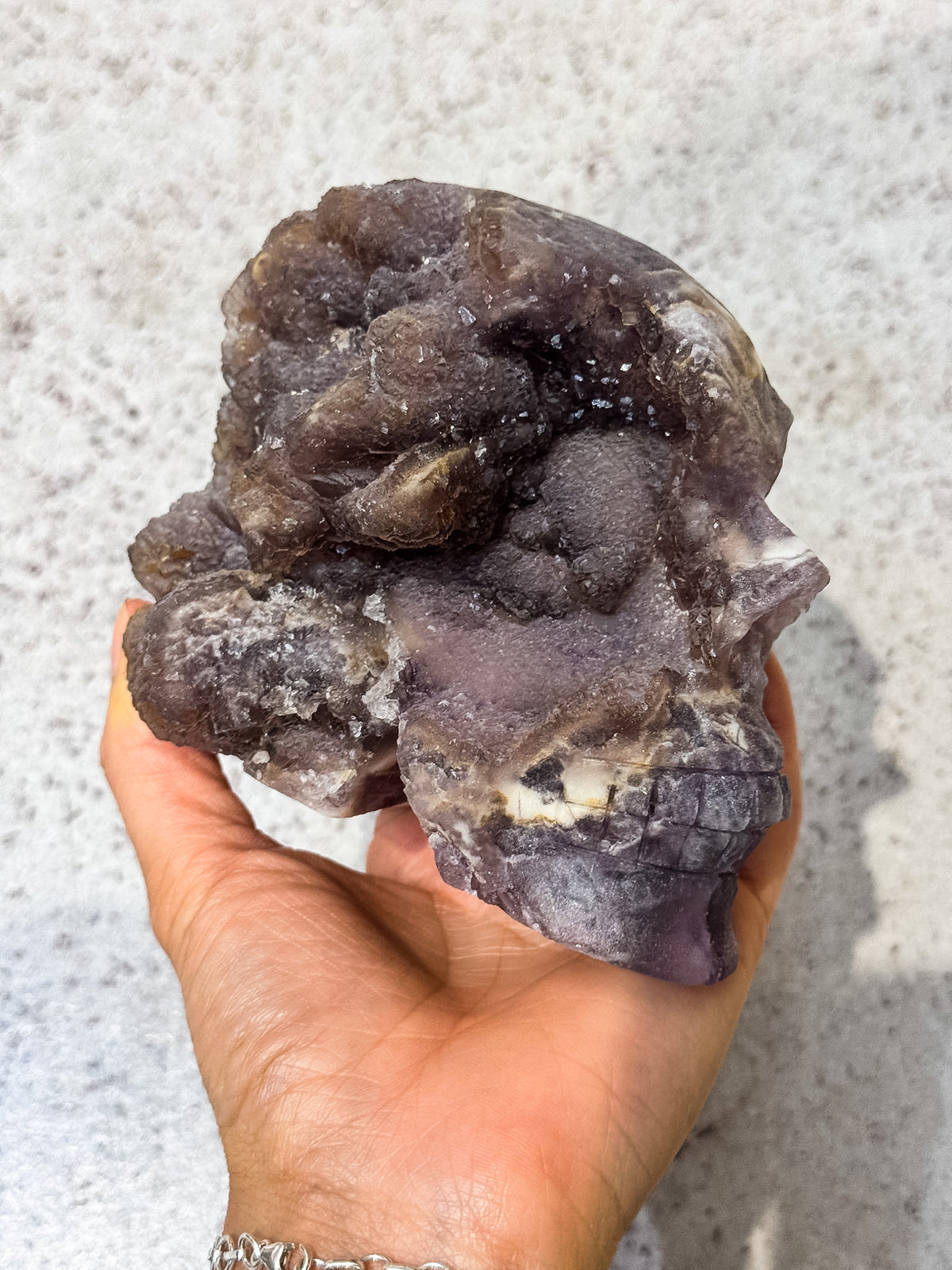 Cluster Fluorite Skull