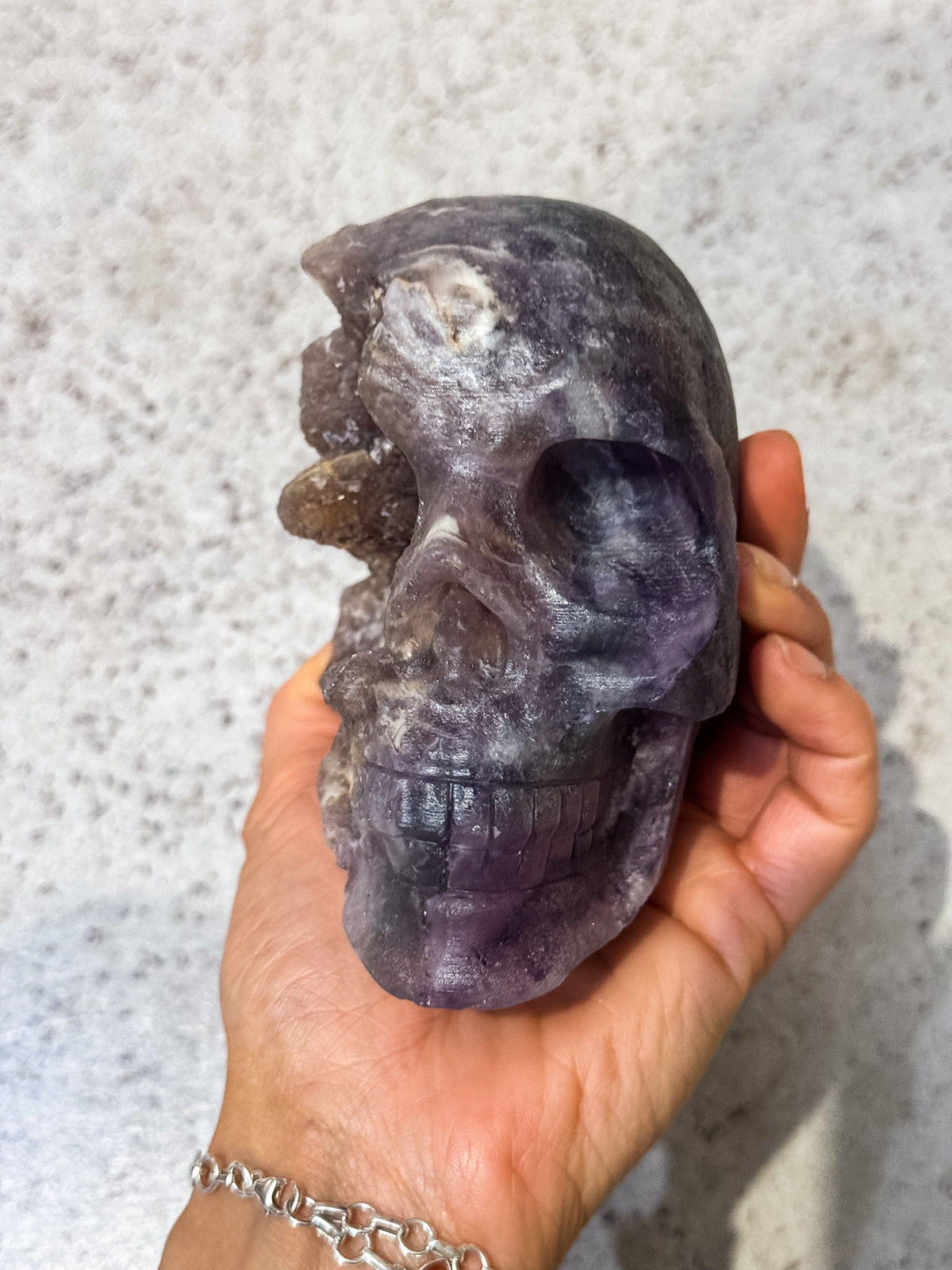 Cluster Fluorite Skull