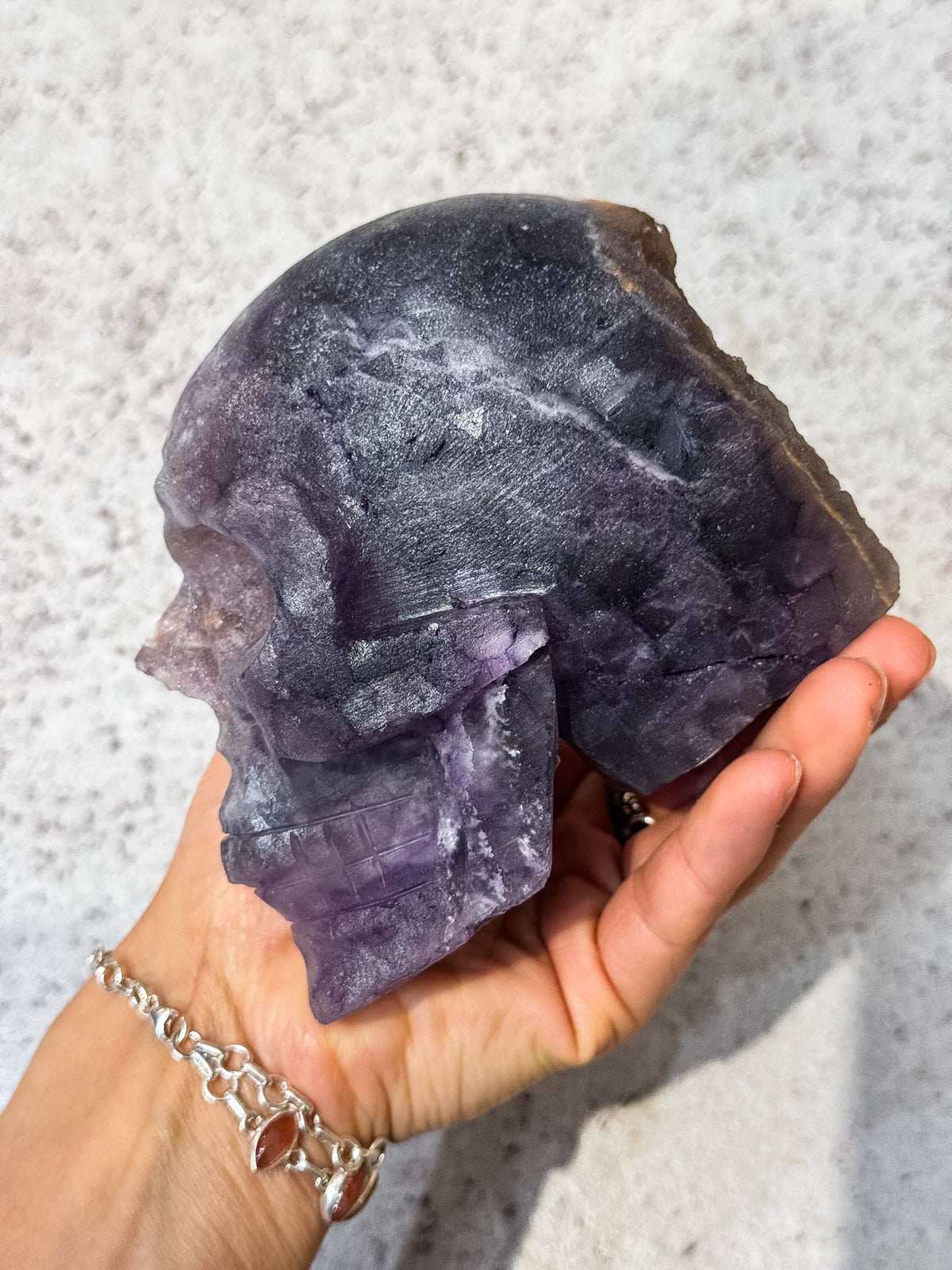 Cluster Fluorite Skull