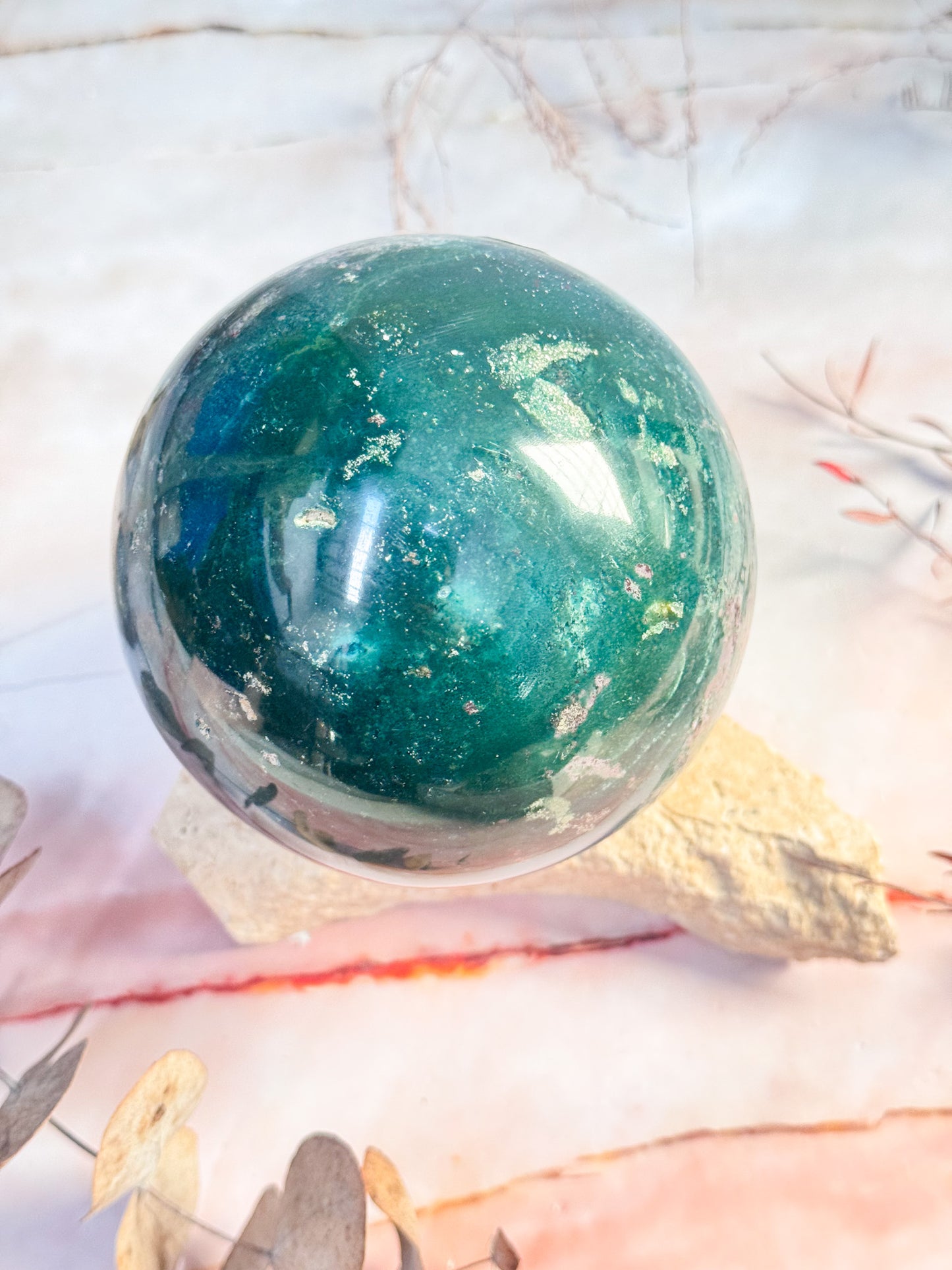 Teal Ocean Jasper Sphere