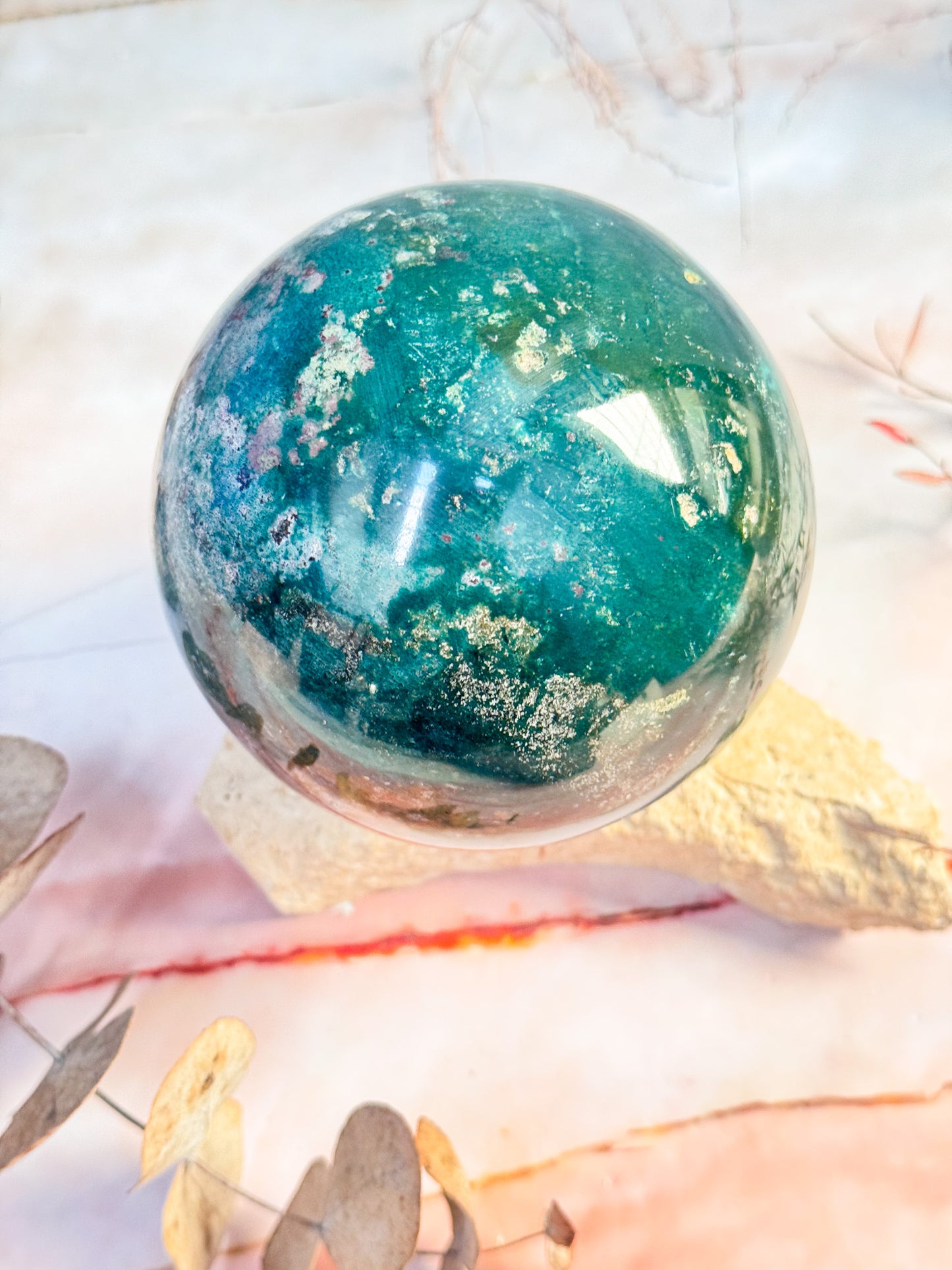 Teal Ocean Jasper Sphere
