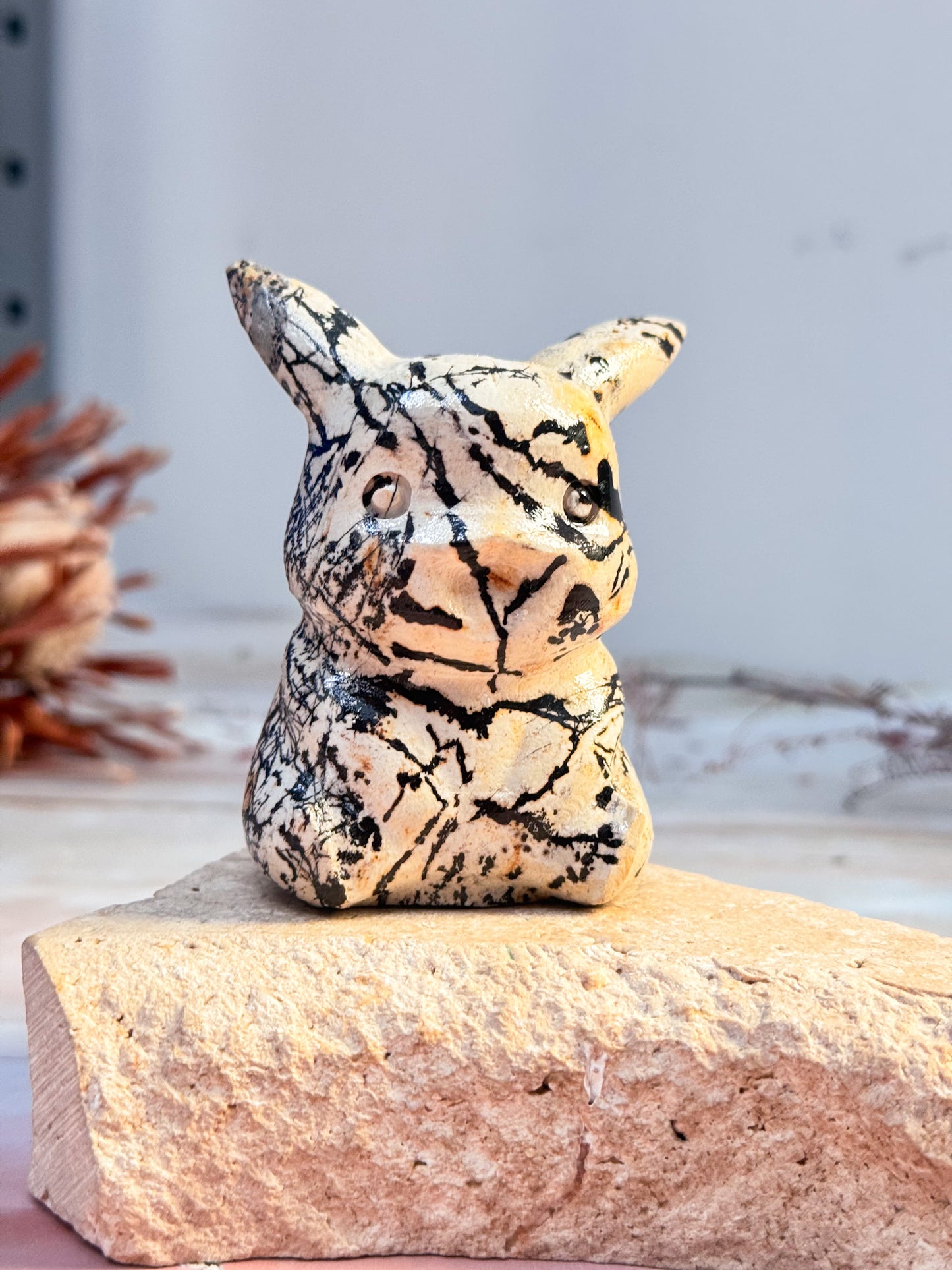 Picture Stone Pika Carving