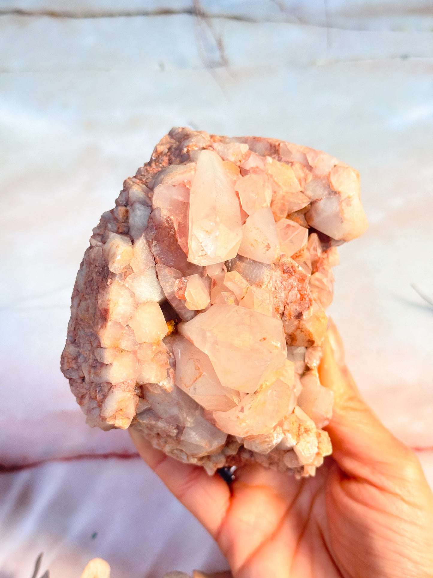 Hematite in Quartz Cluster