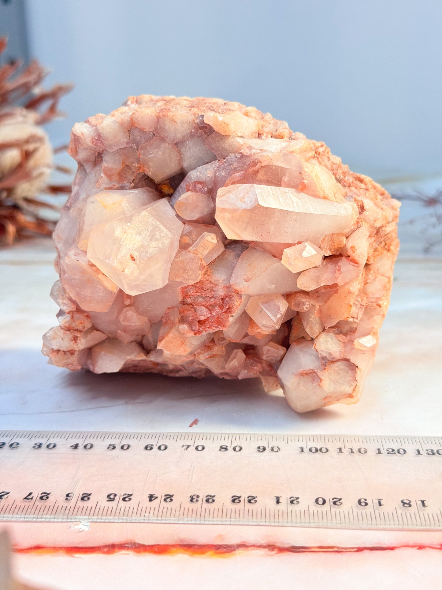 Hematite in Quartz Cluster