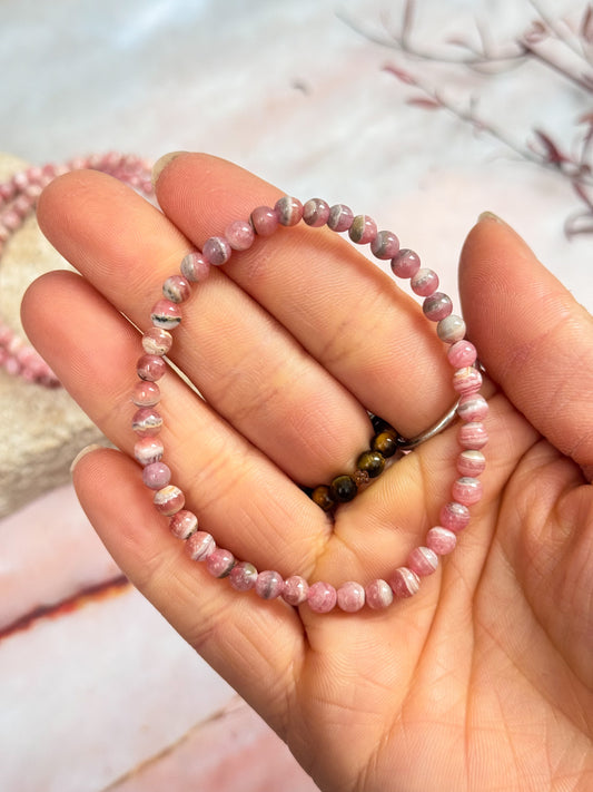 Rhodochrosite Bead Bracelets