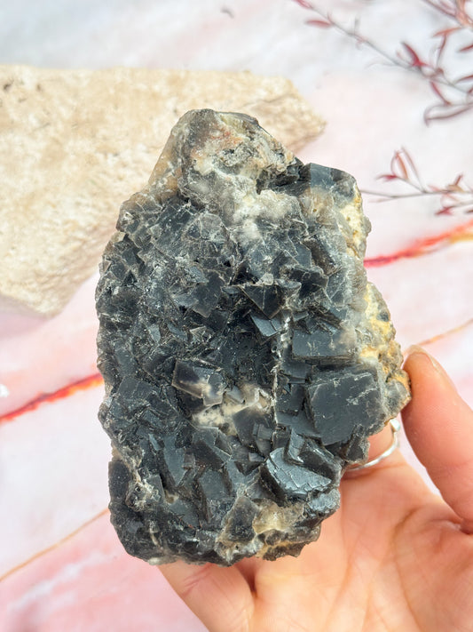Black Fluorite Cubic Cluster