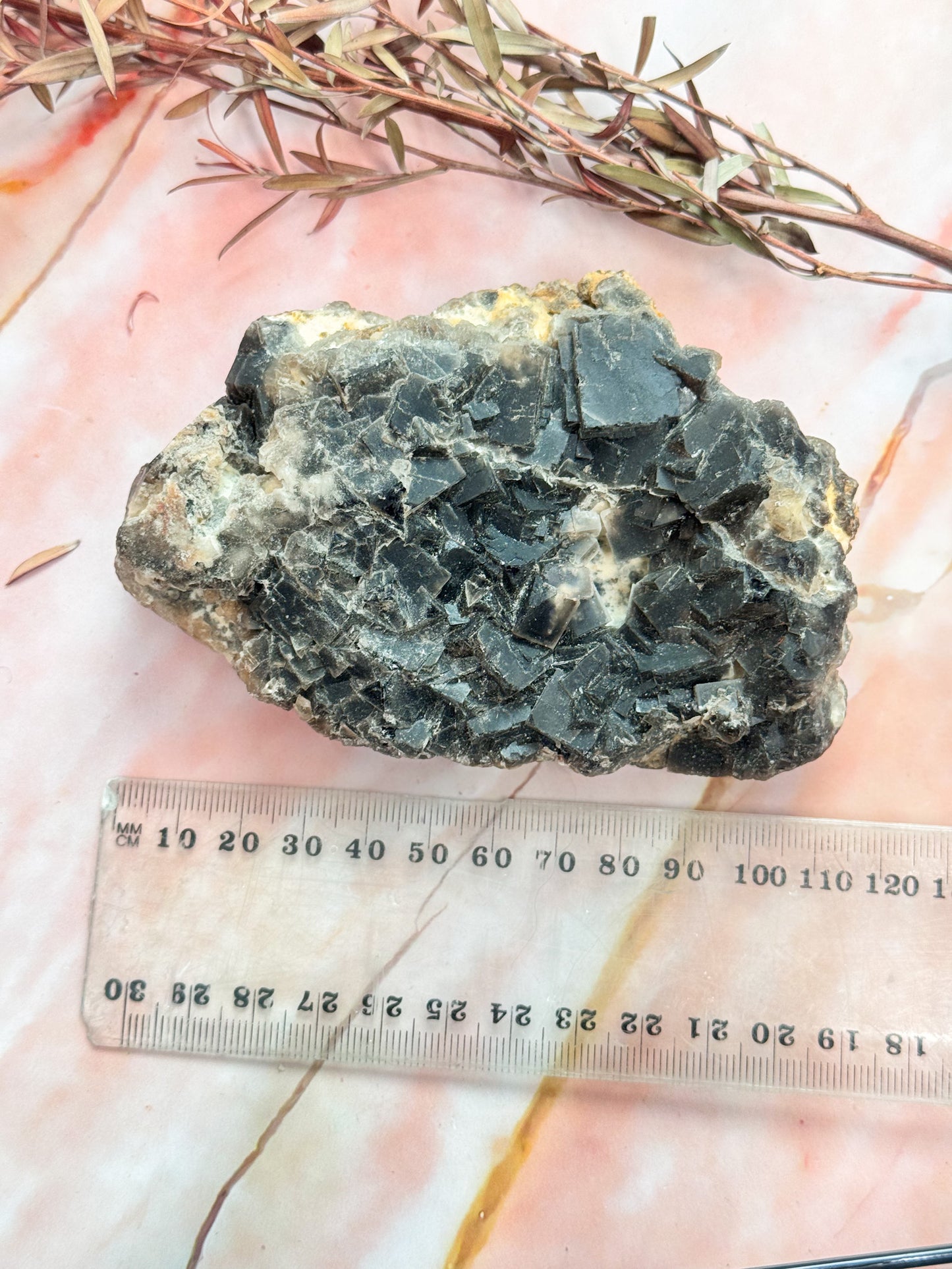 Black Fluorite Cubic Cluster