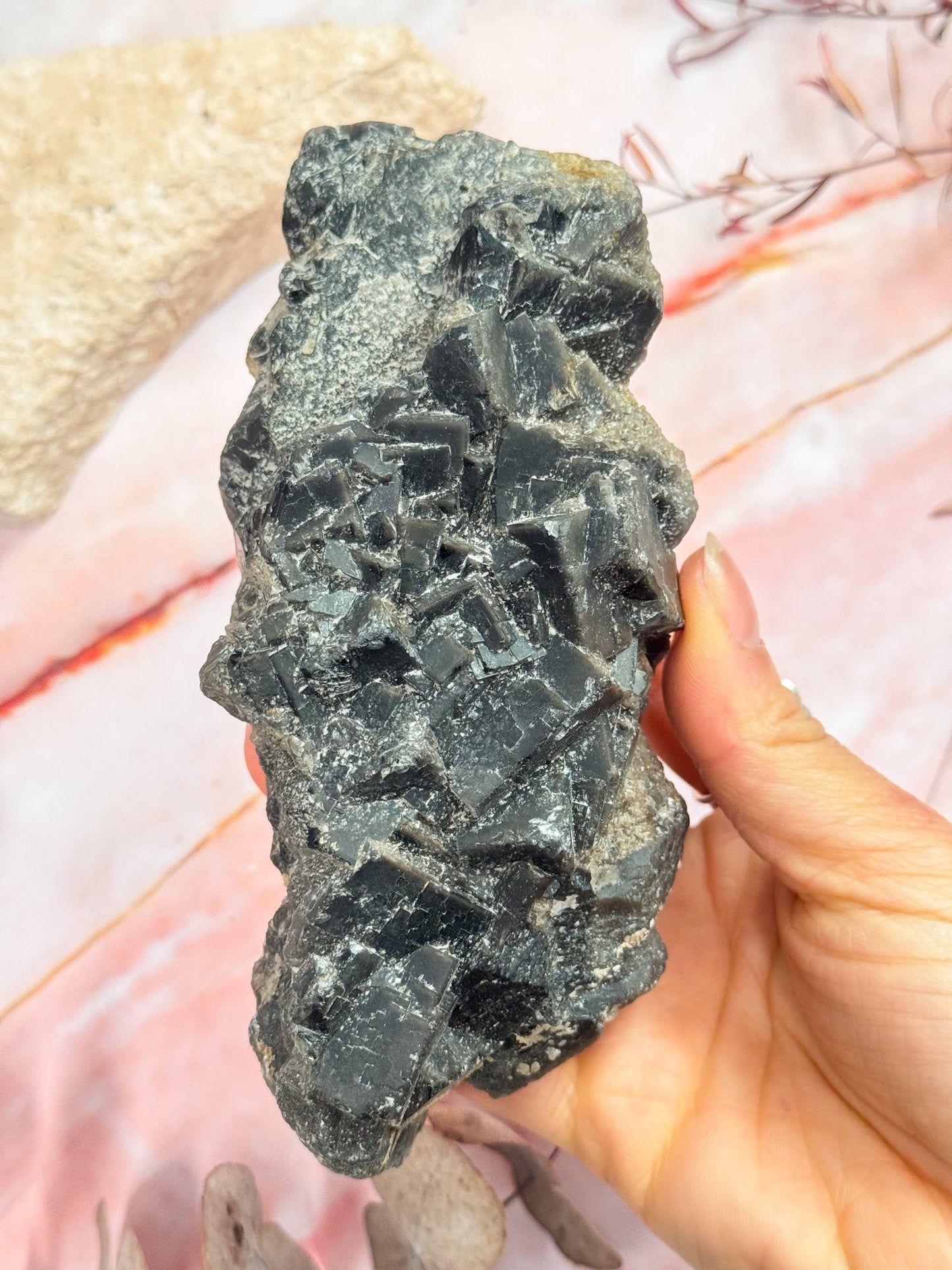 Black Fluorite Cubic Cluster