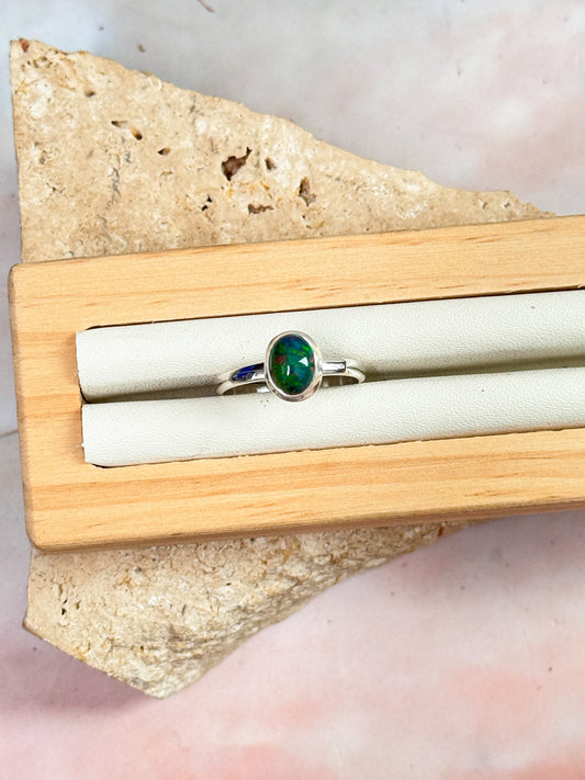 Black Ethiopian Opal Ring - Size 8