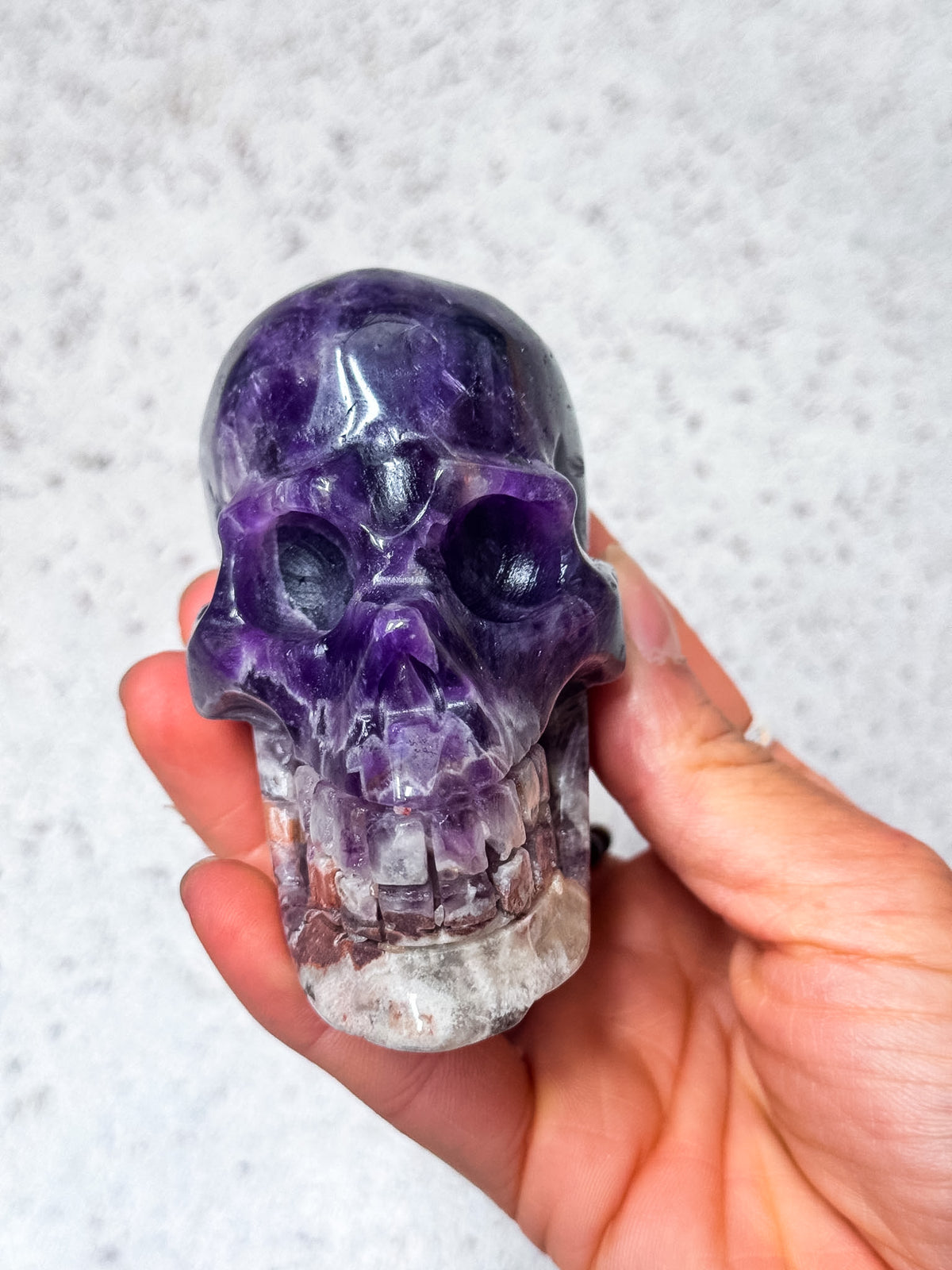 Chevron Amethyst Skull