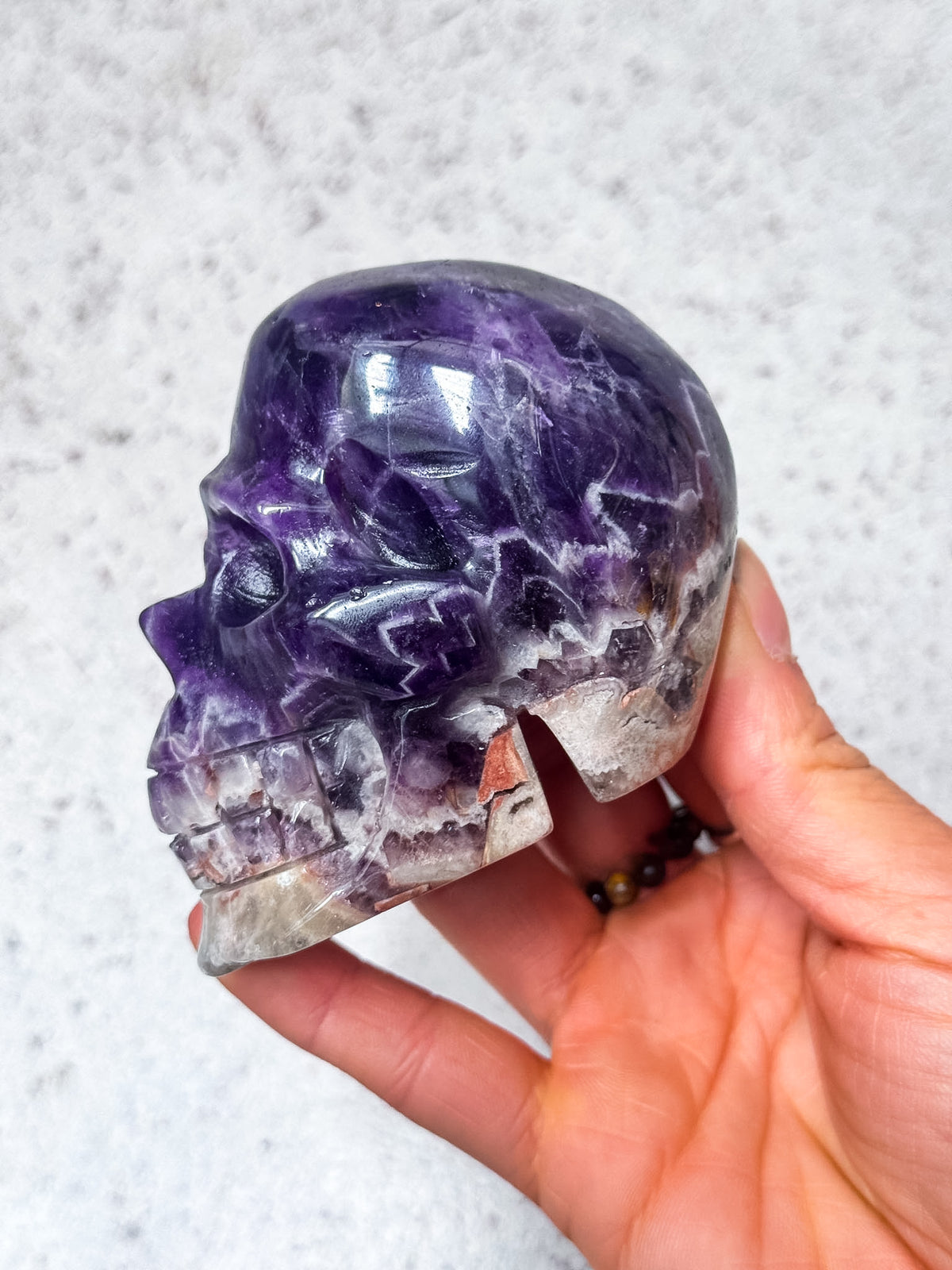 Chevron Amethyst Skull