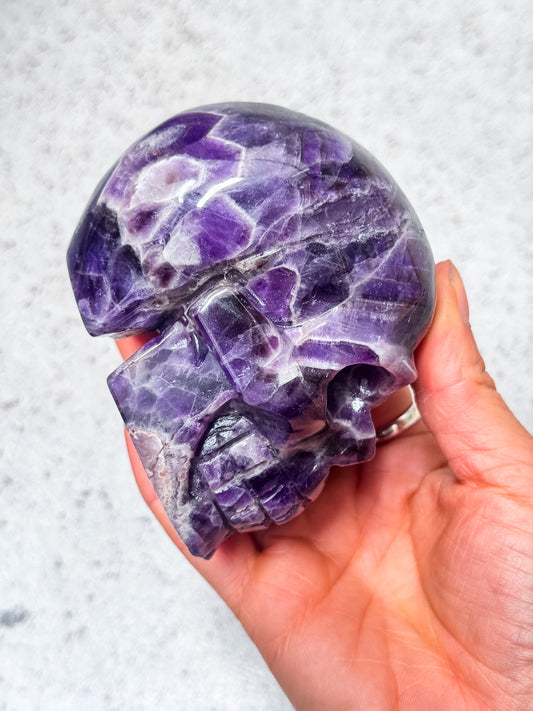 Chevron Amethyst Skull