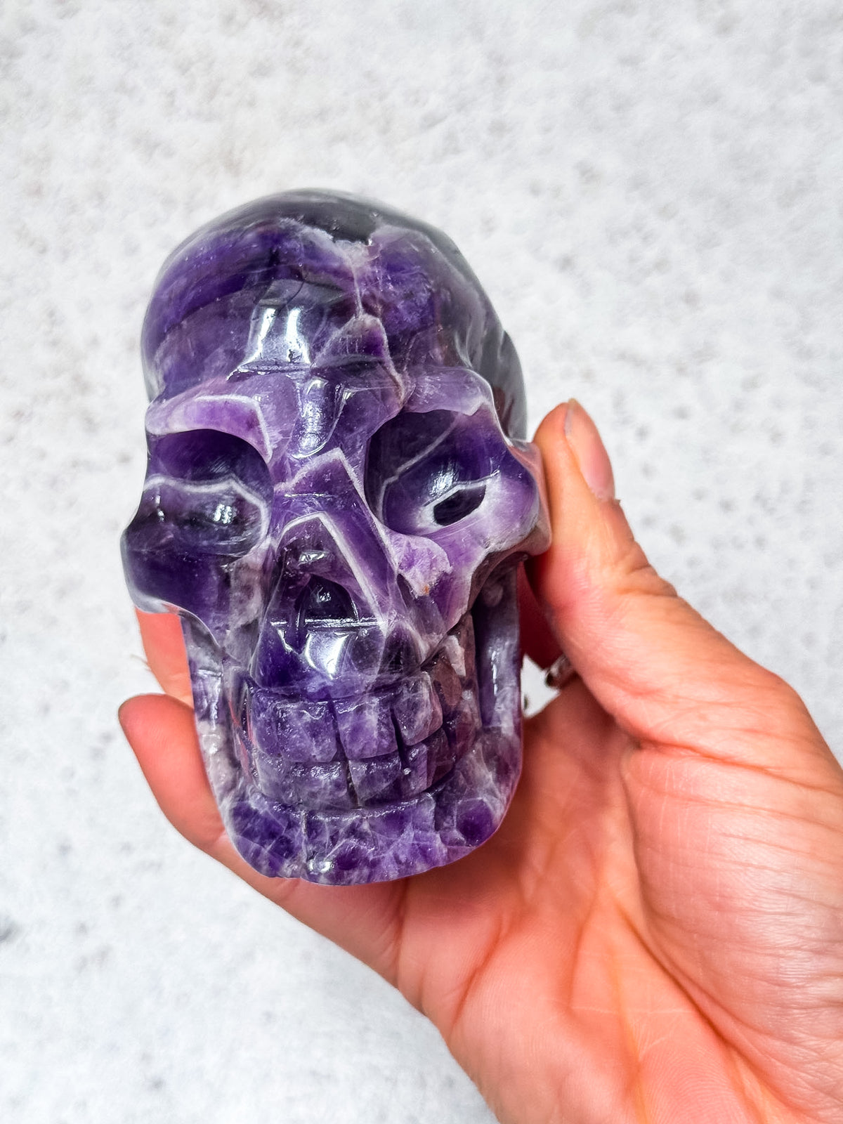 Chevron Amethyst Skull
