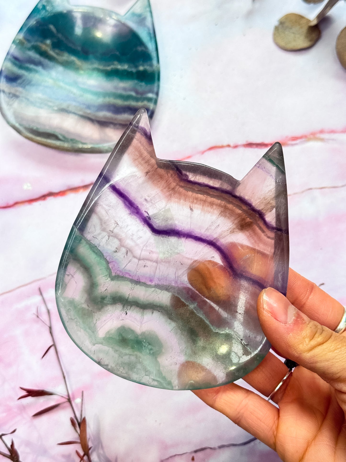 Fluorite Cat Head Bowls