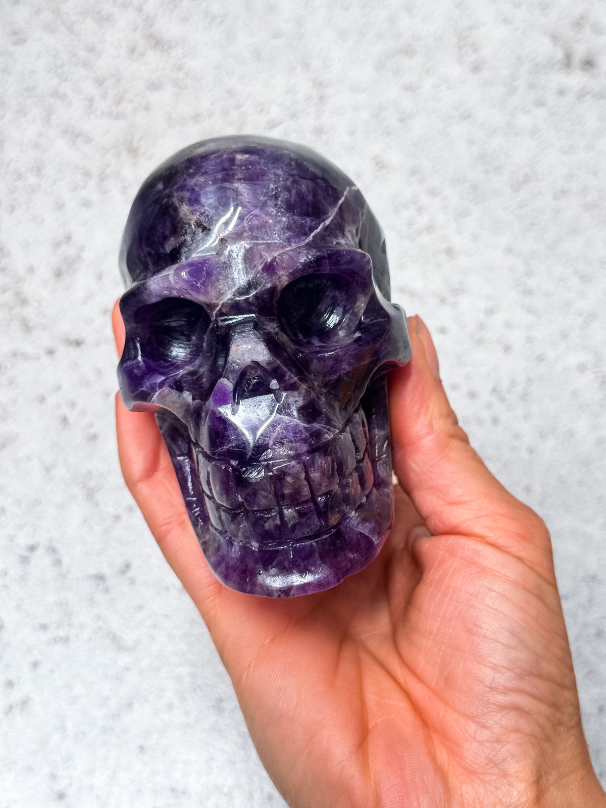 Chevron Amethyst Skull