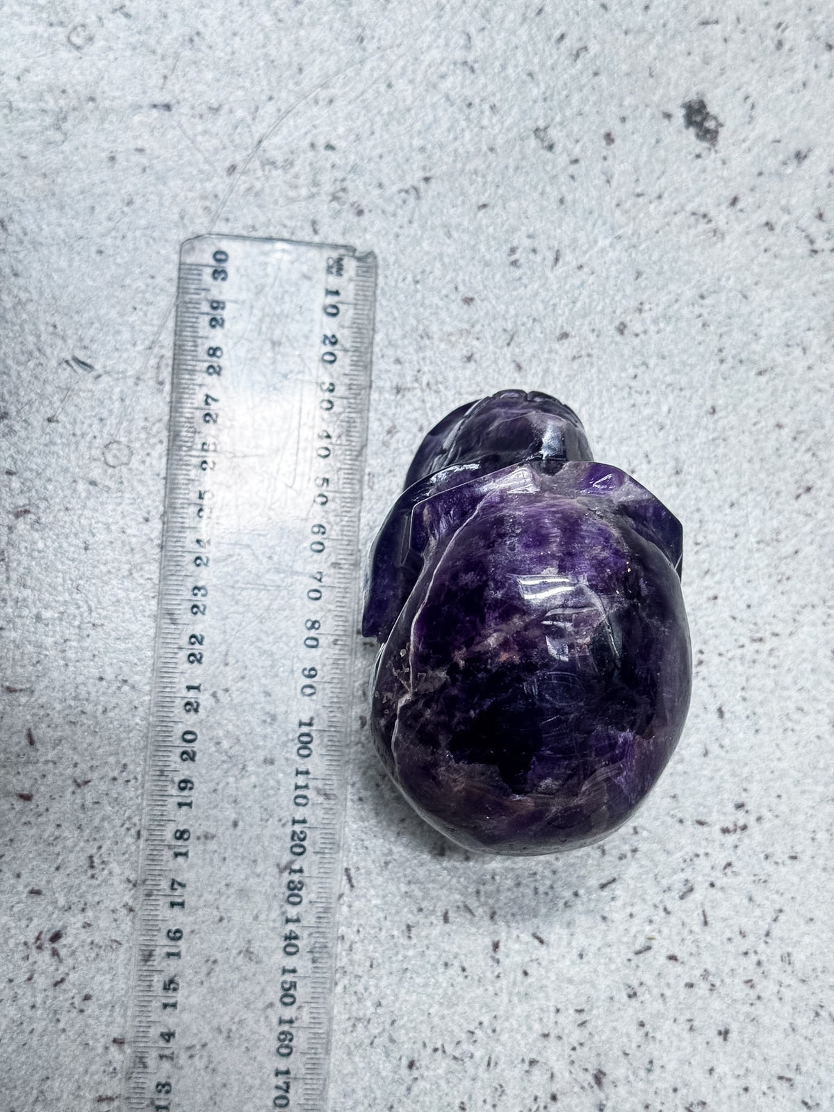 Chevron Amethyst Skull