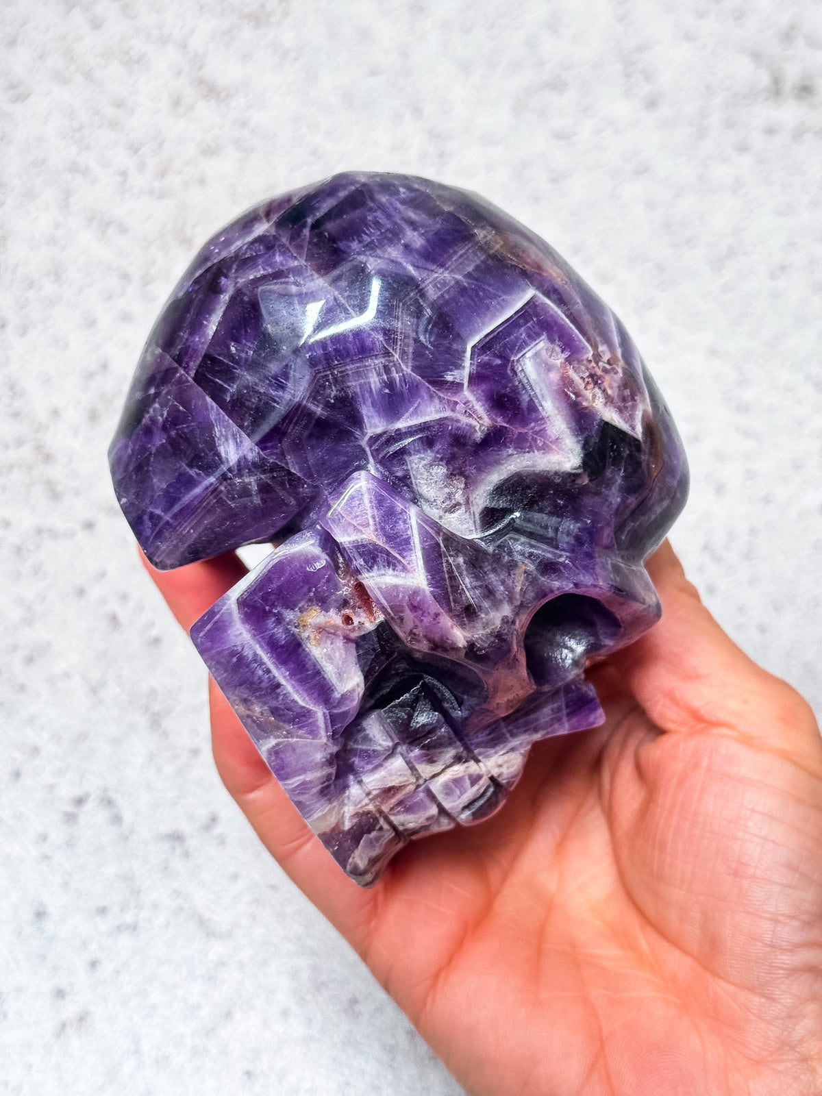 Chevron Amethyst Skull