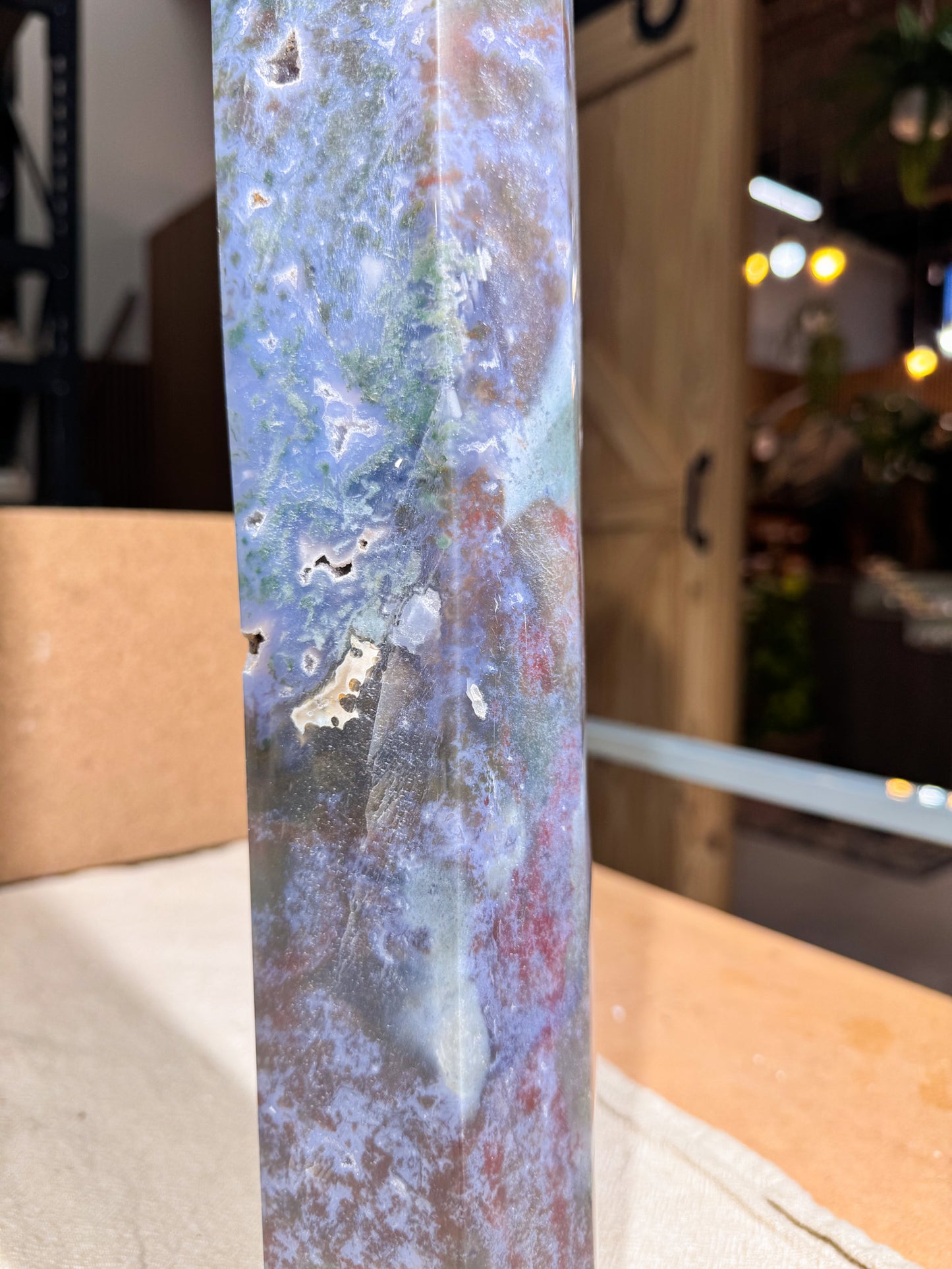 XL Moss Agate Tower