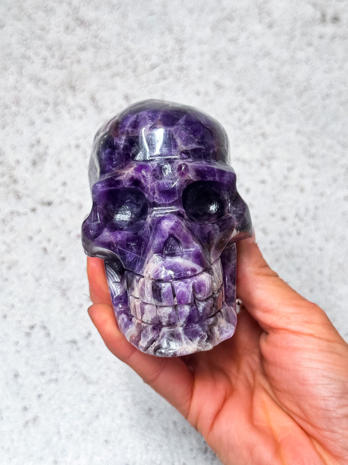 Chevron Amethyst Skull