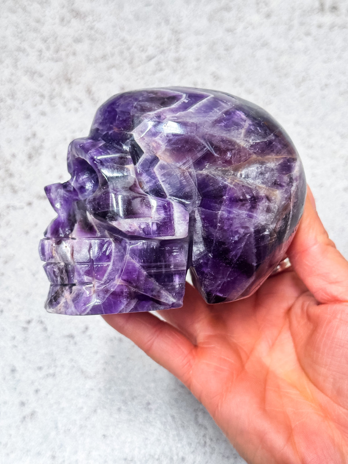 Chevron Amethyst Skull