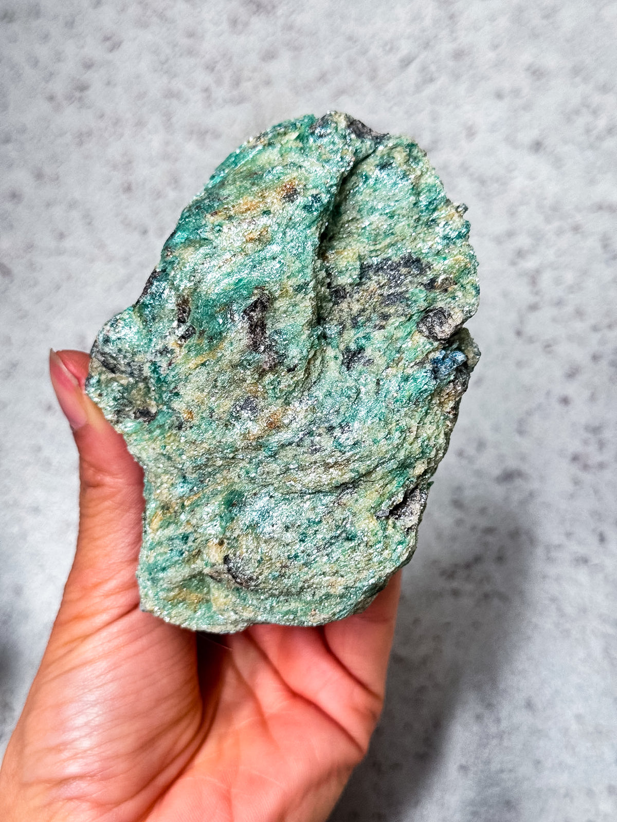 Kyanite in Fuschite Rough