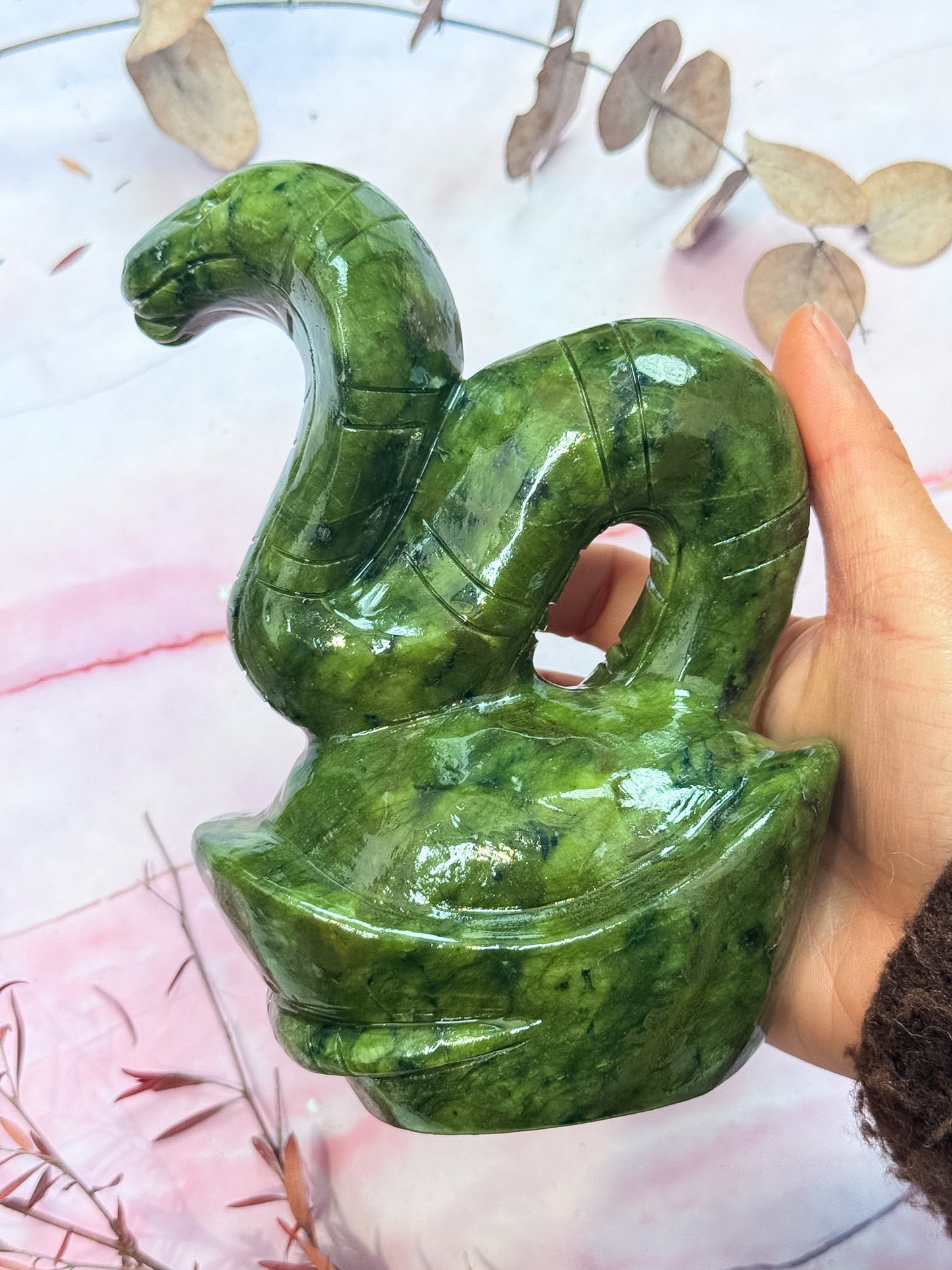 Serpentine Snake Carving