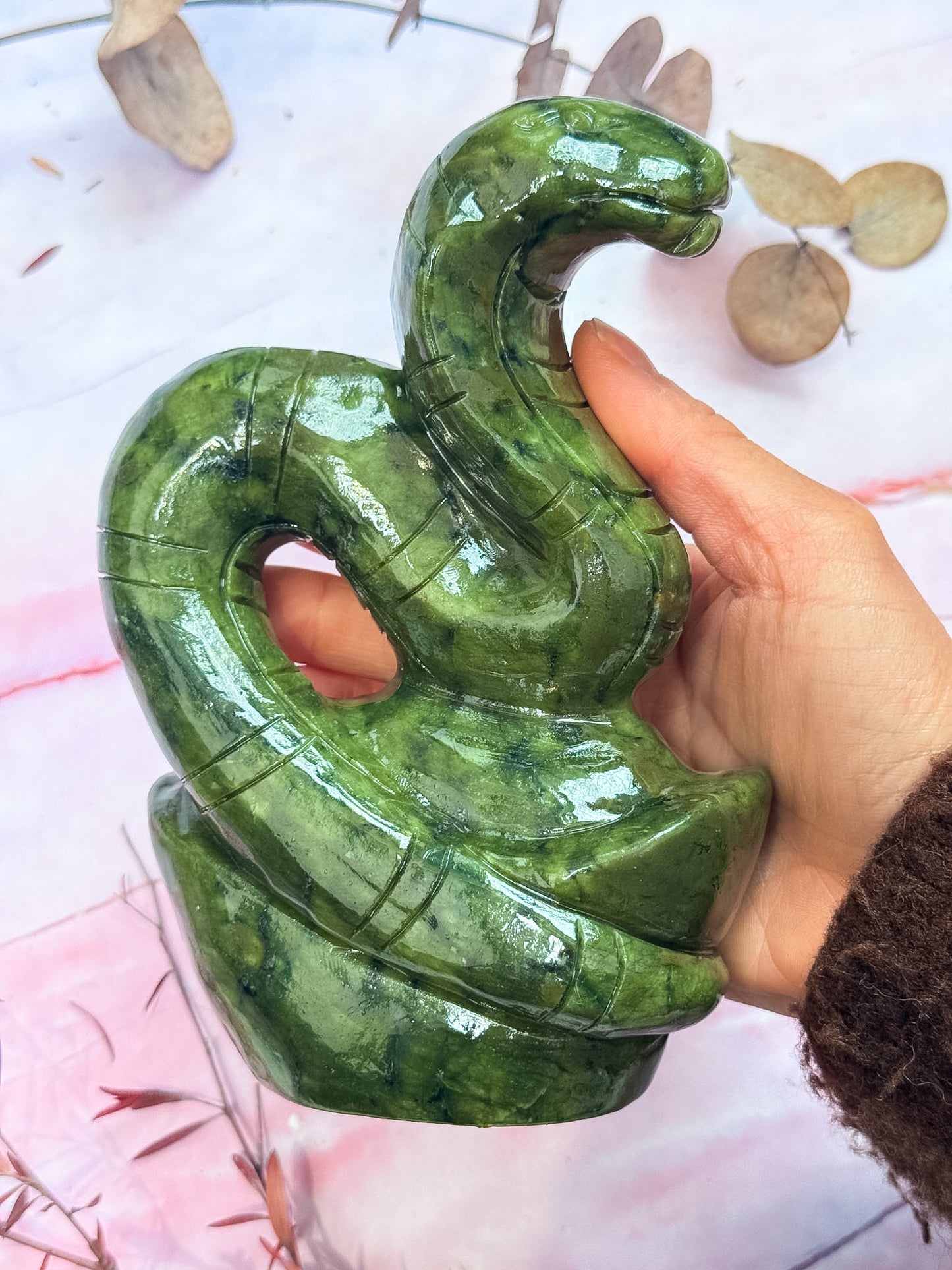 Serpentine Snake Carving