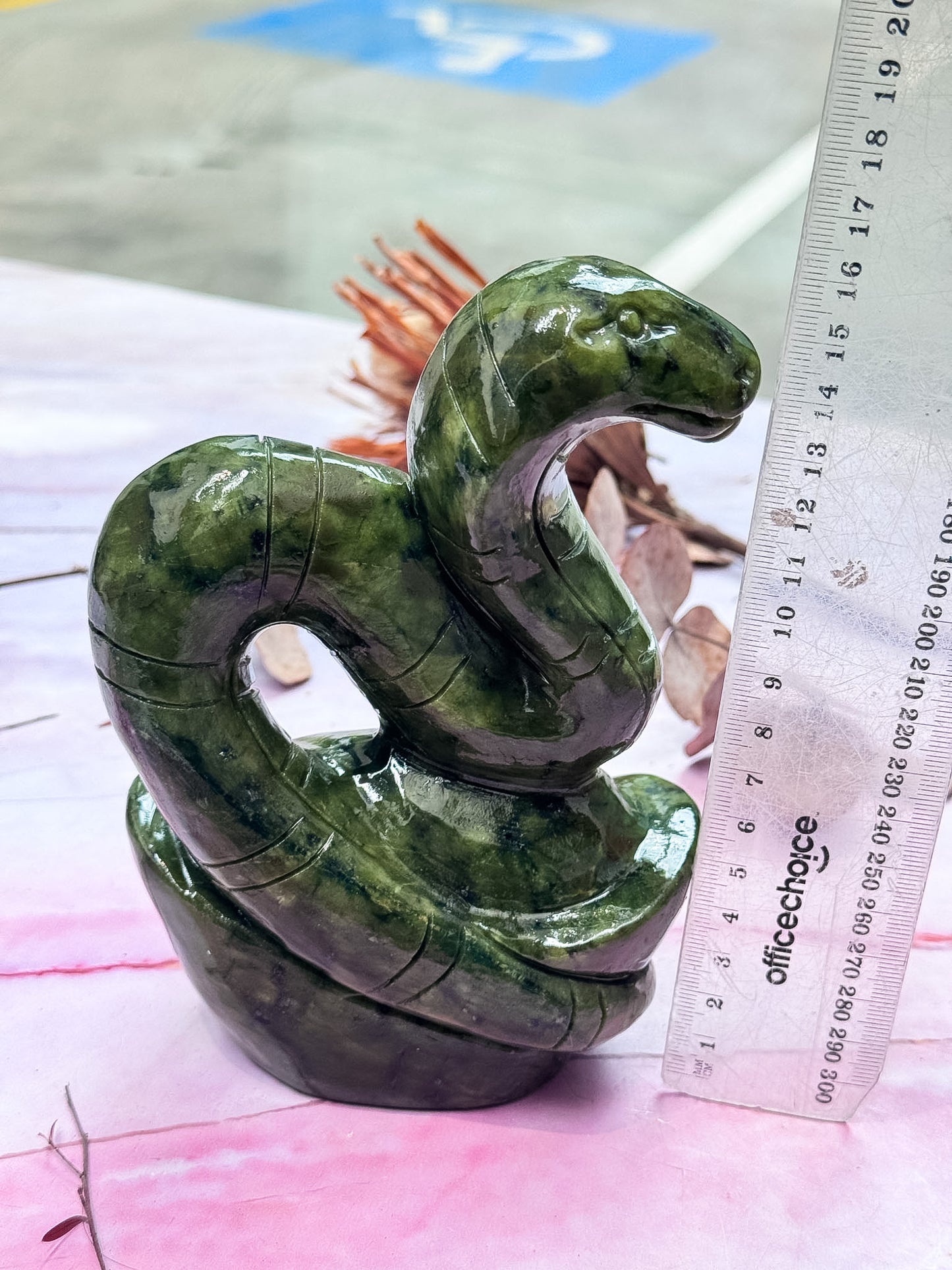 Serpentine Snake Carving