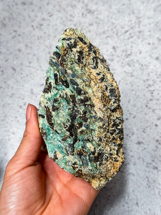 Kyanite in Fuschite Rough