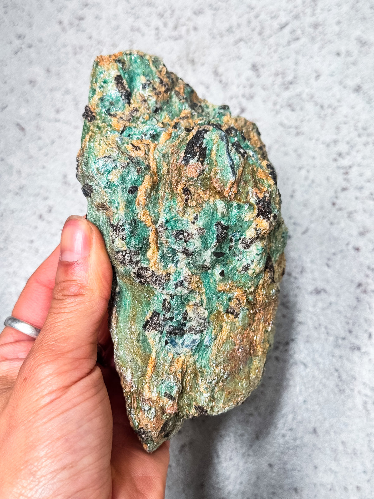 Kyanite in Fuschite Rough