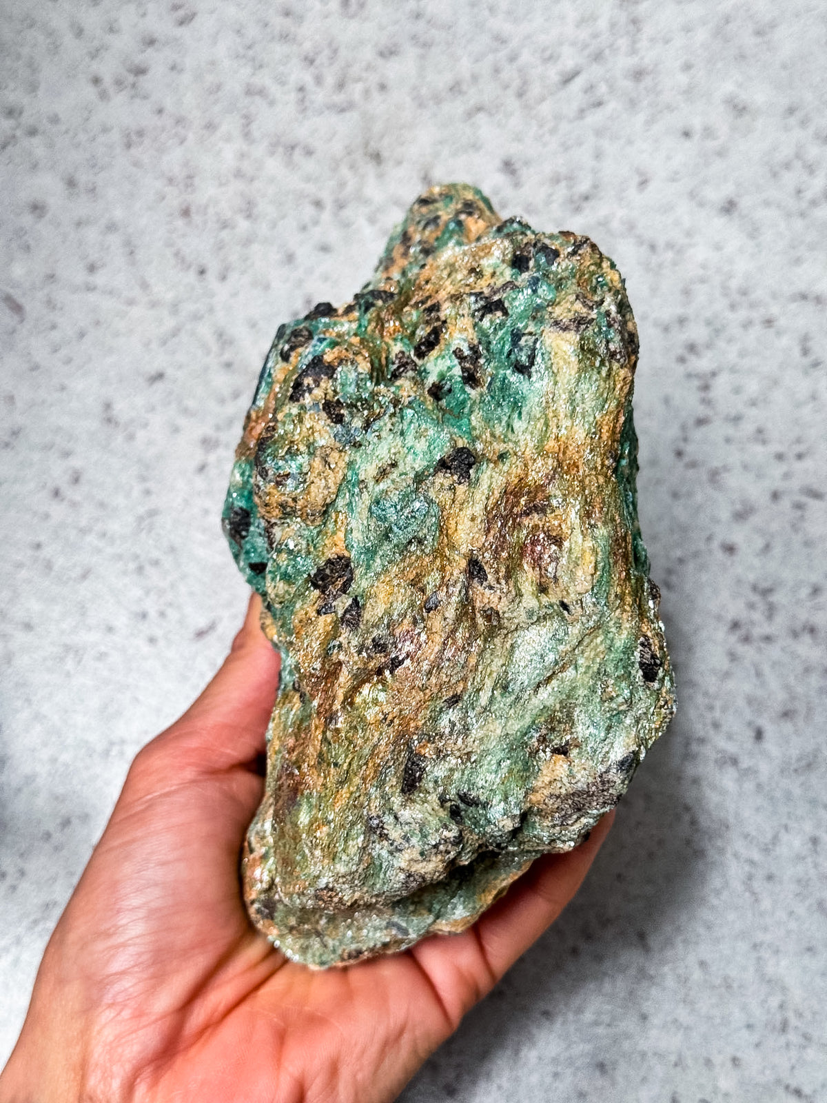 Kyanite in Fuschite Rough