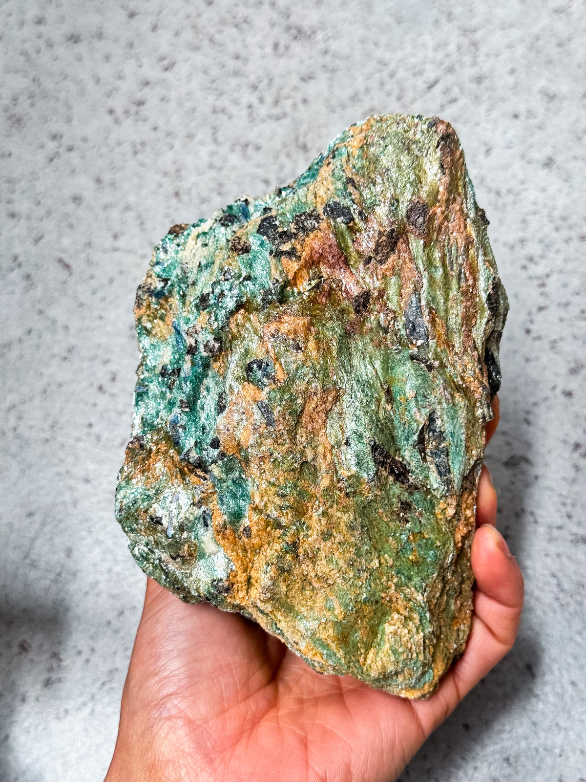 Kyanite in Fuschite Rough