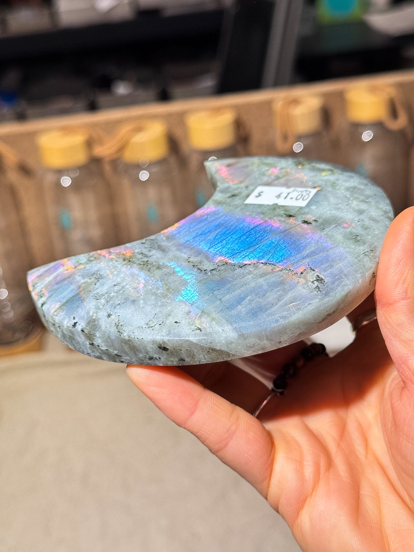 Purple Labradorite Moon