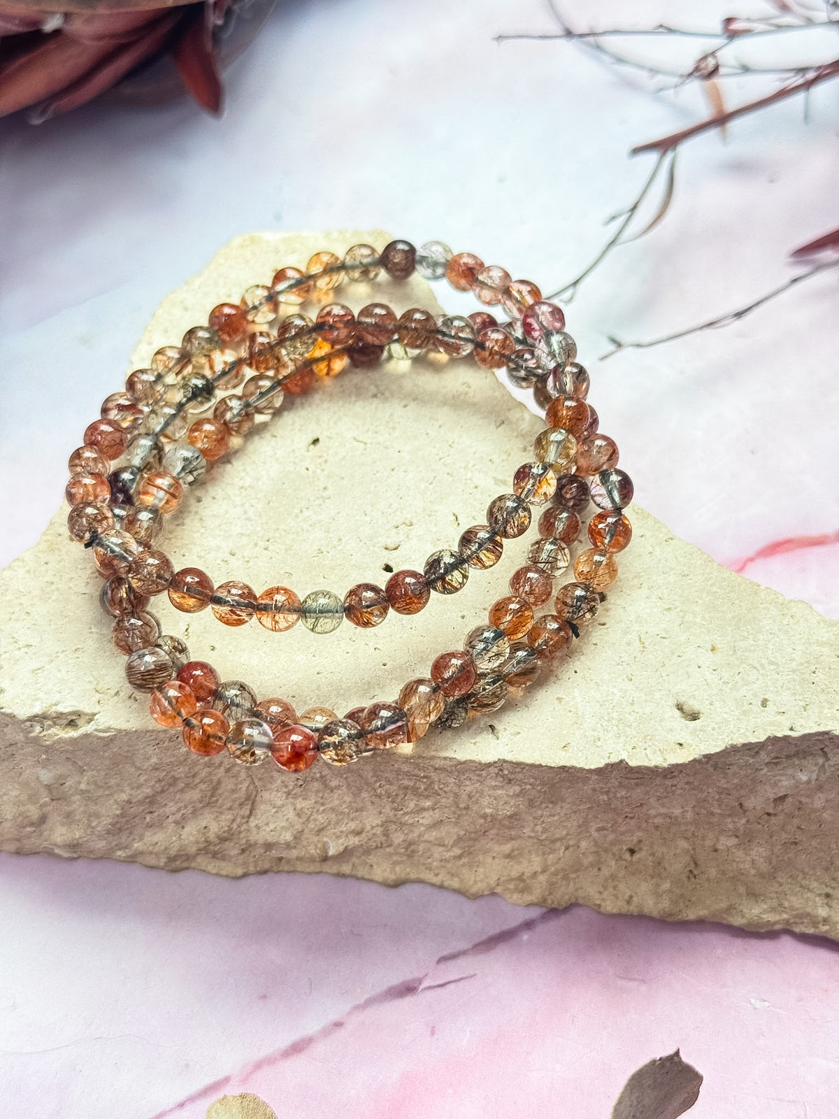 Copper Rutile Quartz Bracelets