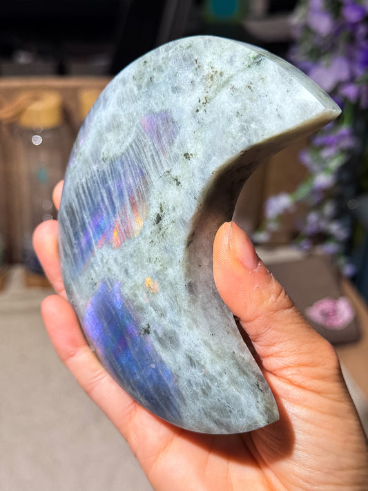 Purple Labradorite Moon
