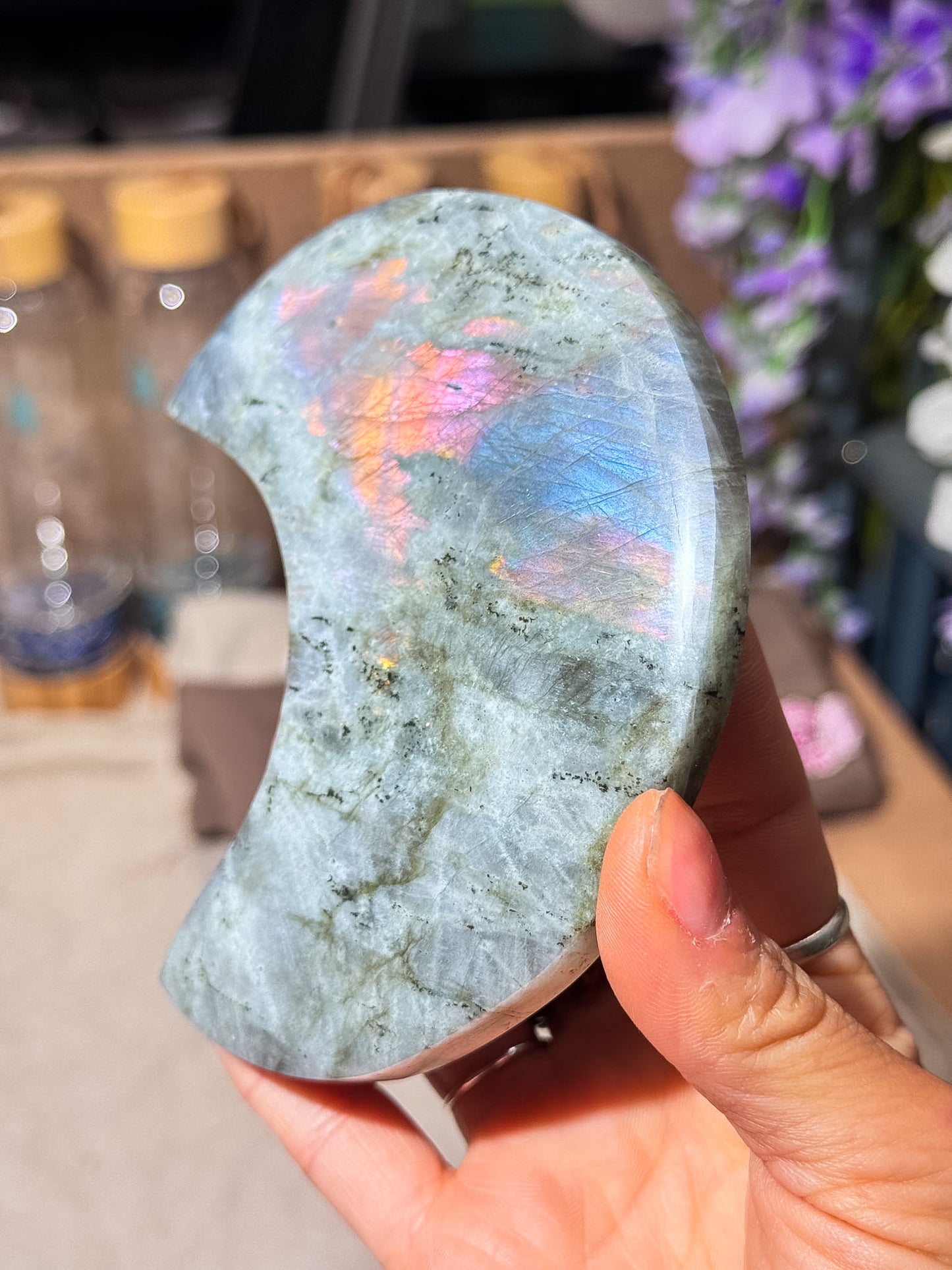 Purple Labradorite Moon