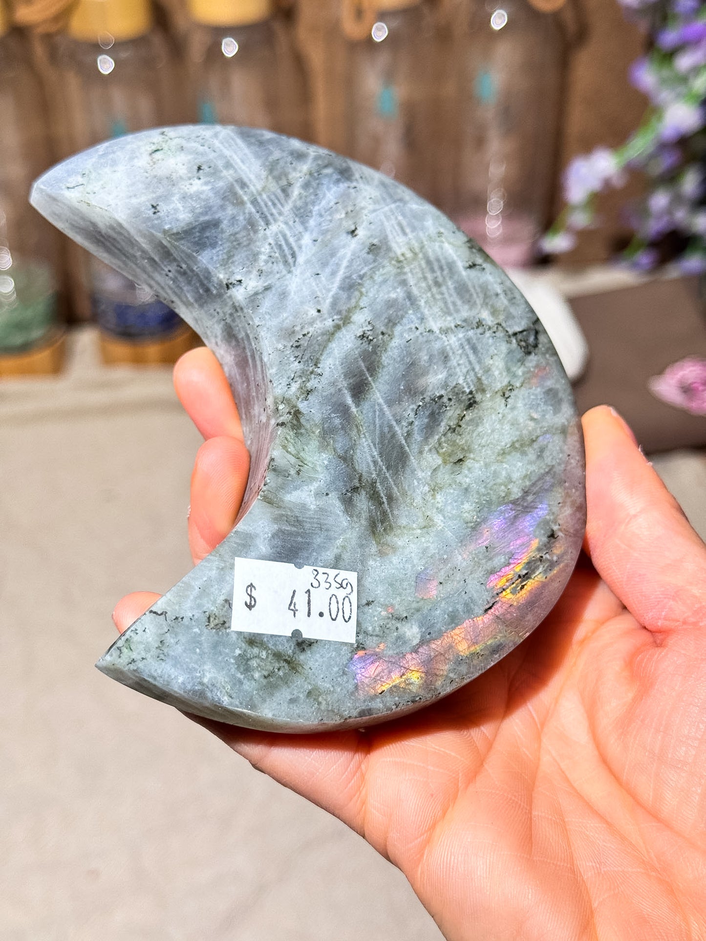 Purple Labradorite Moon