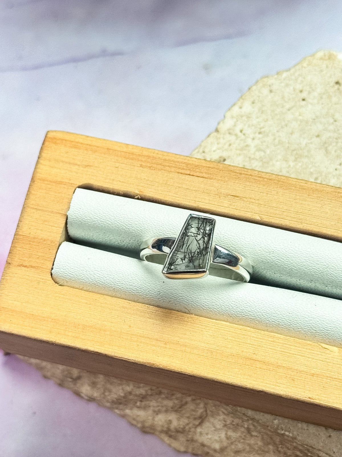 Black Rutile Quartz Rings