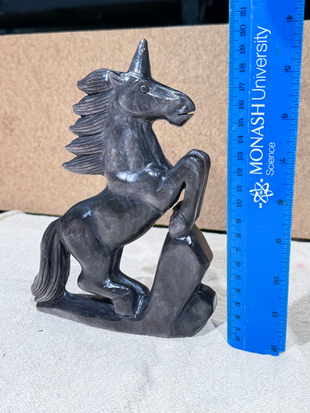 Silver Sheen Obsidian Unicorn