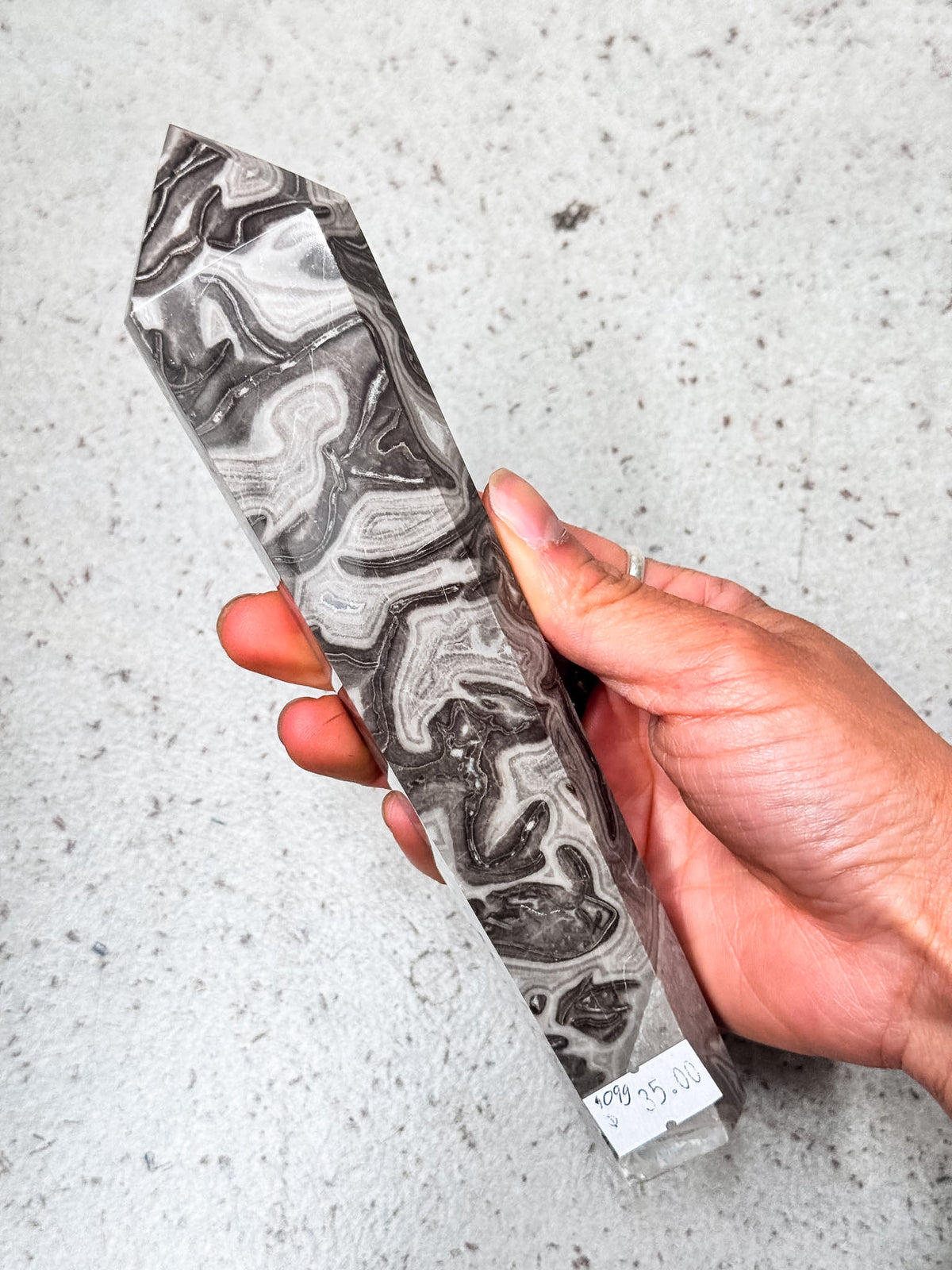 Grey Crazy Lace Agate Sceptre