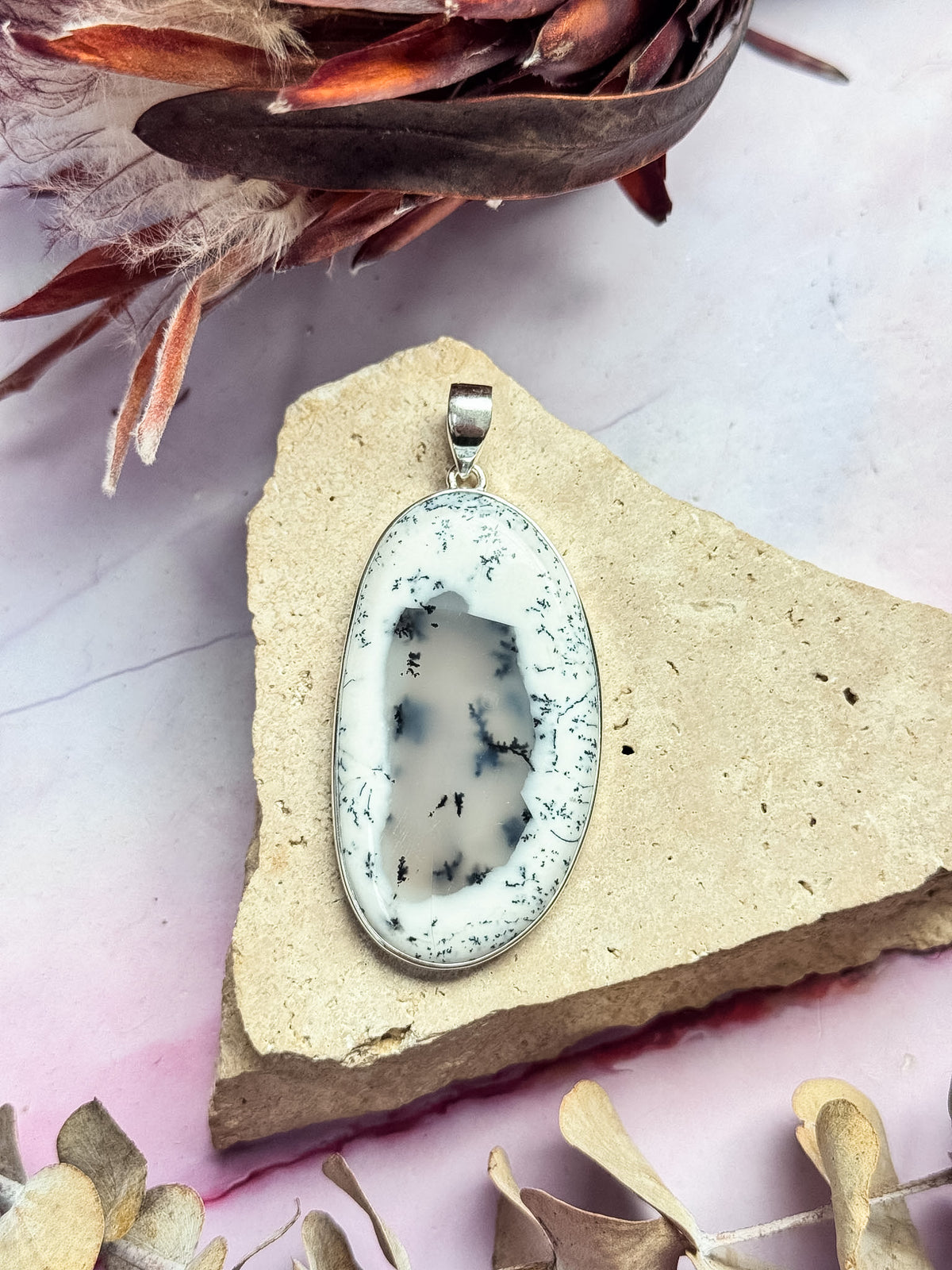 Statement Dendritic Opal Pendant