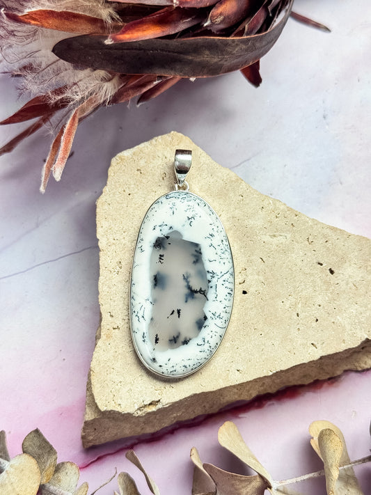 Statement Dendritic Opal Pendant