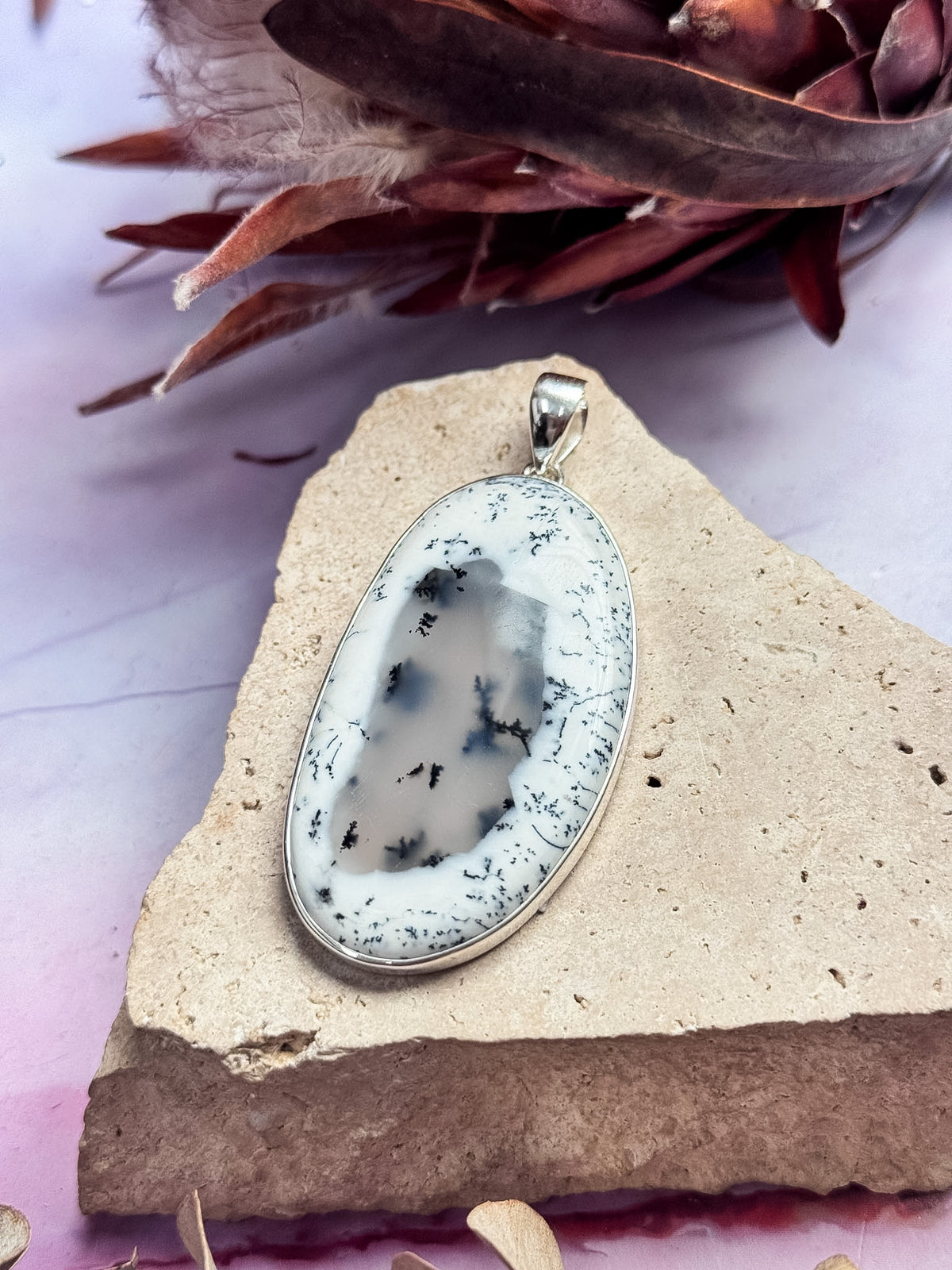 Statement Dendritic Opal Pendant