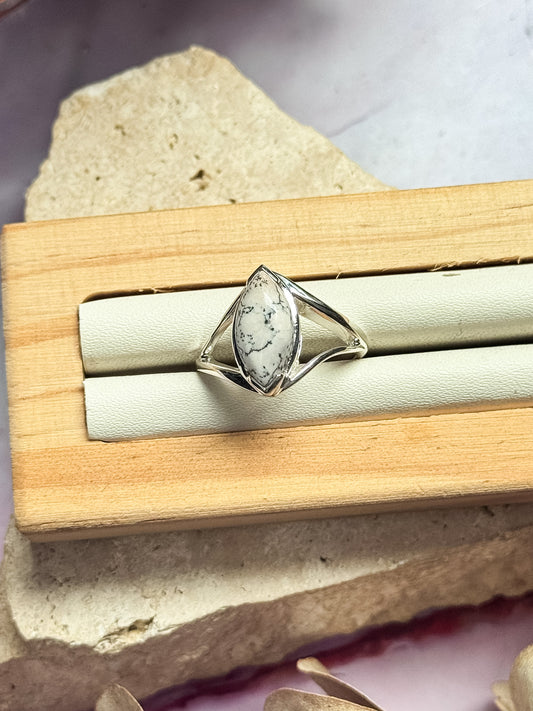 Dendritic Opal Ring - Size 8