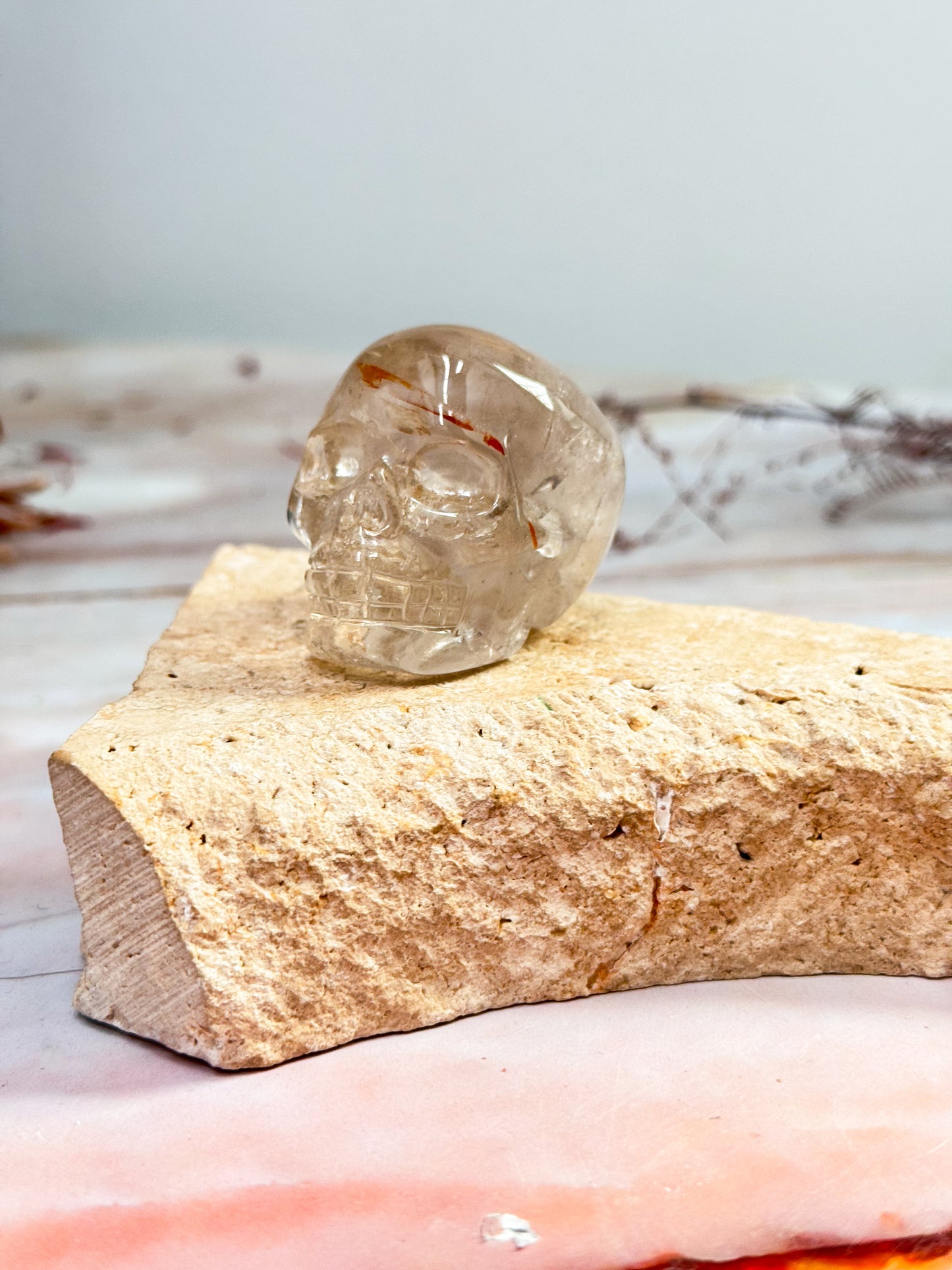 Smokey Quartz Skull